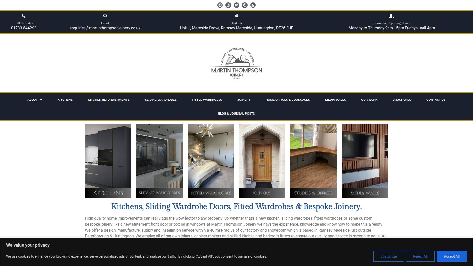 Martin Thompson Joinery Ltd Website