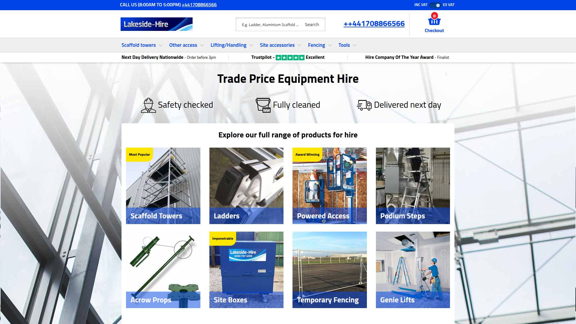 Lakeside Hire Website
