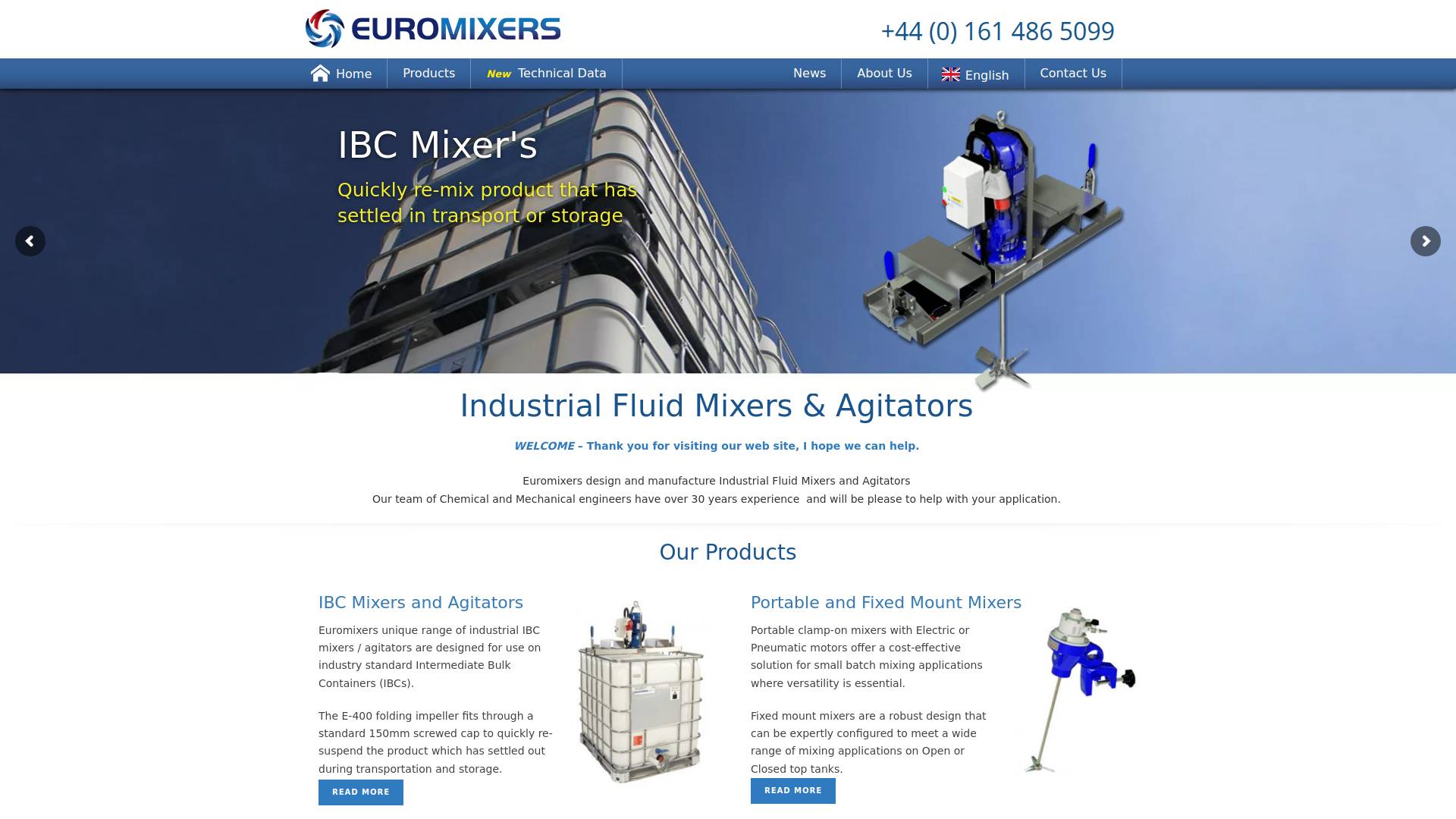 Euromixers Ltd Website