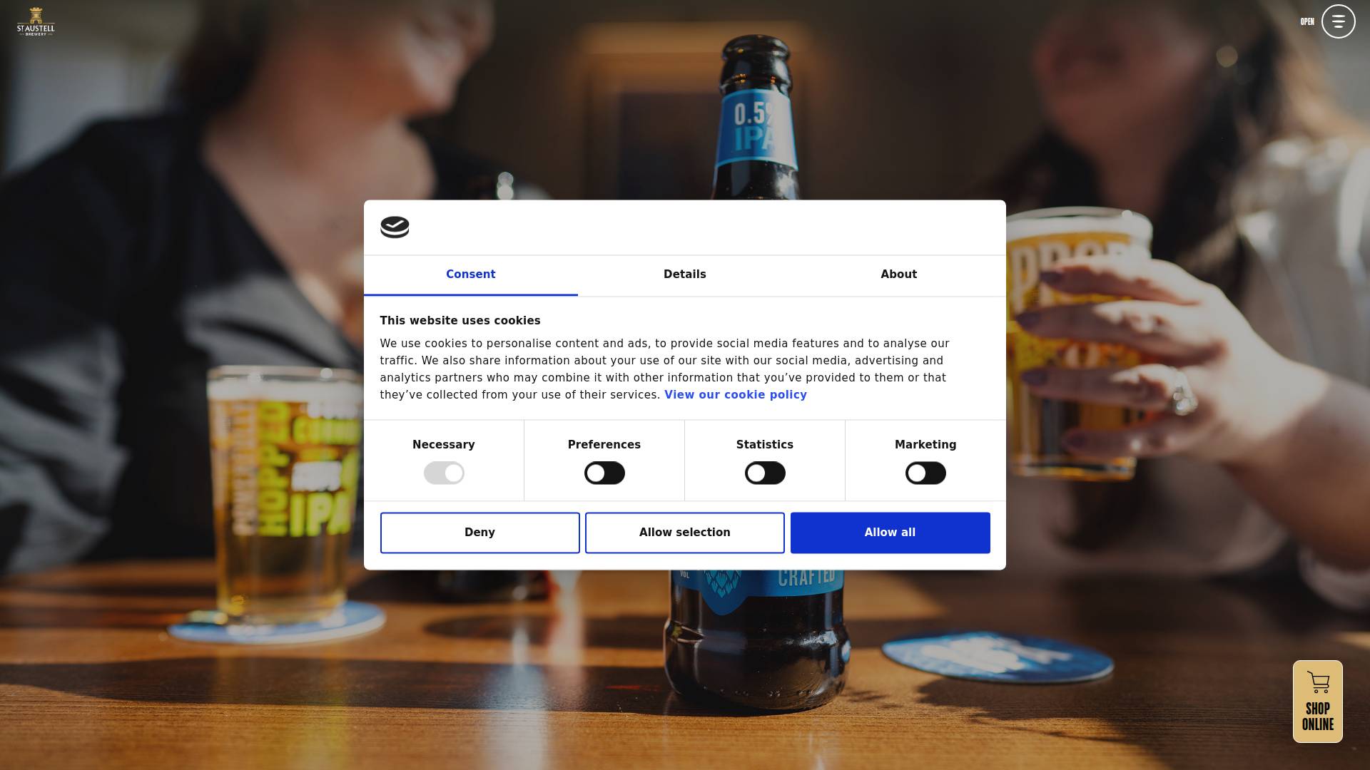 St Austell Brewery Co. Ltd Website