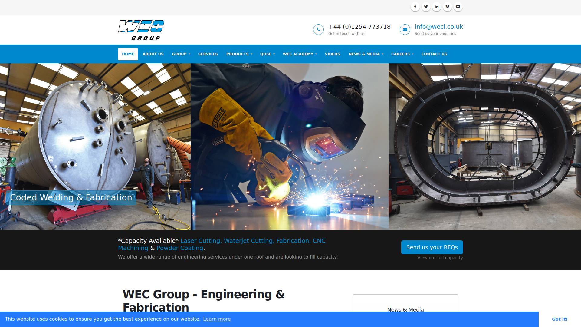 WEC Group Ltd Website