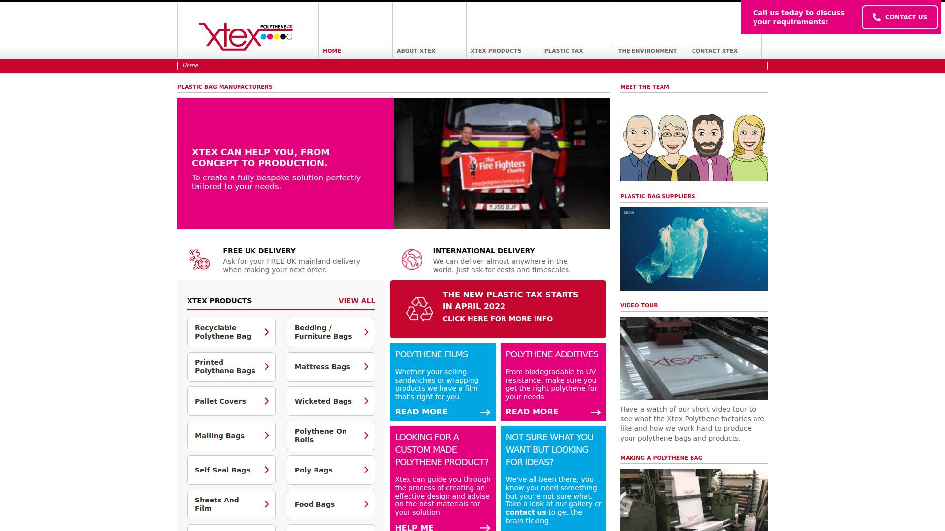 XTEX Polythene Ltd Website
