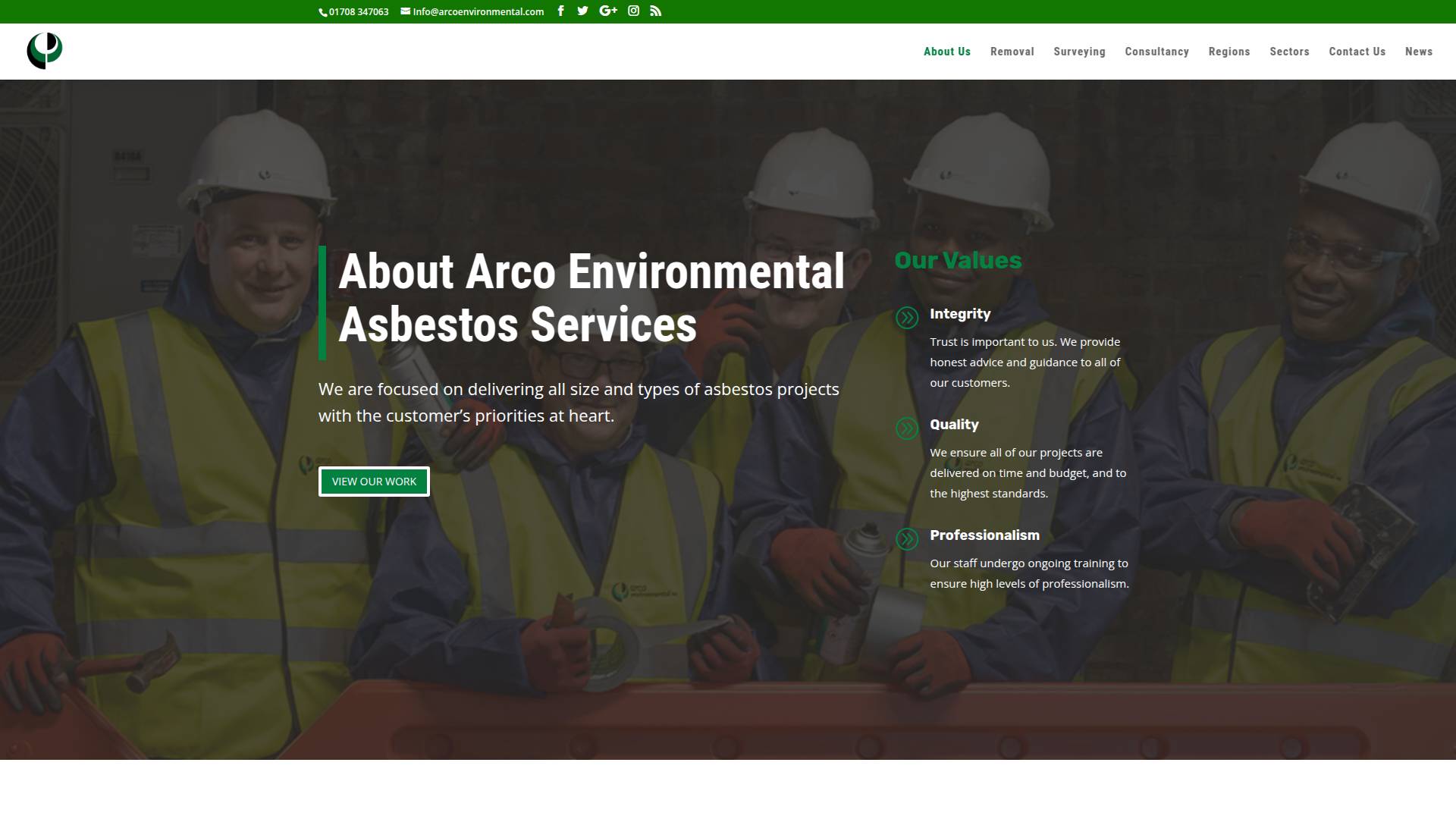 Arco Environmental Ltd Website