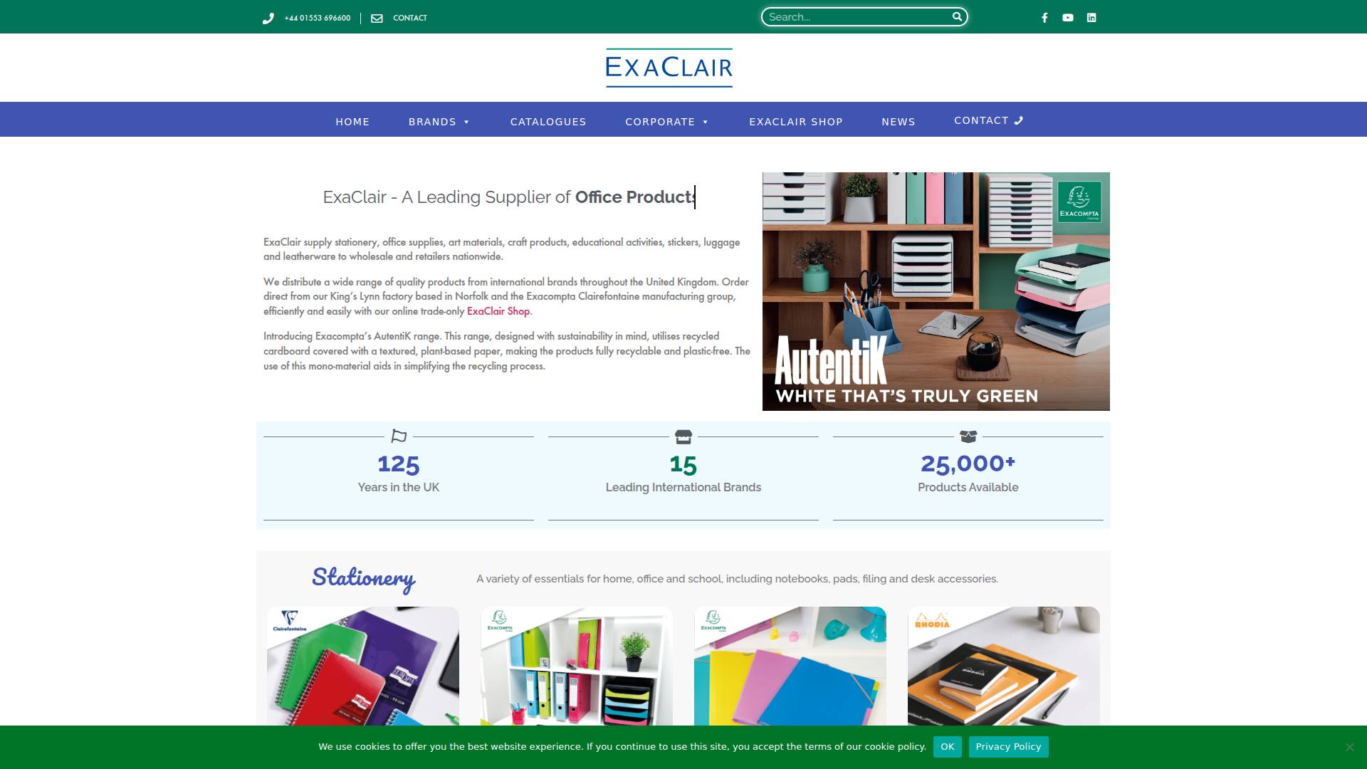 Exaclair Ltd Website