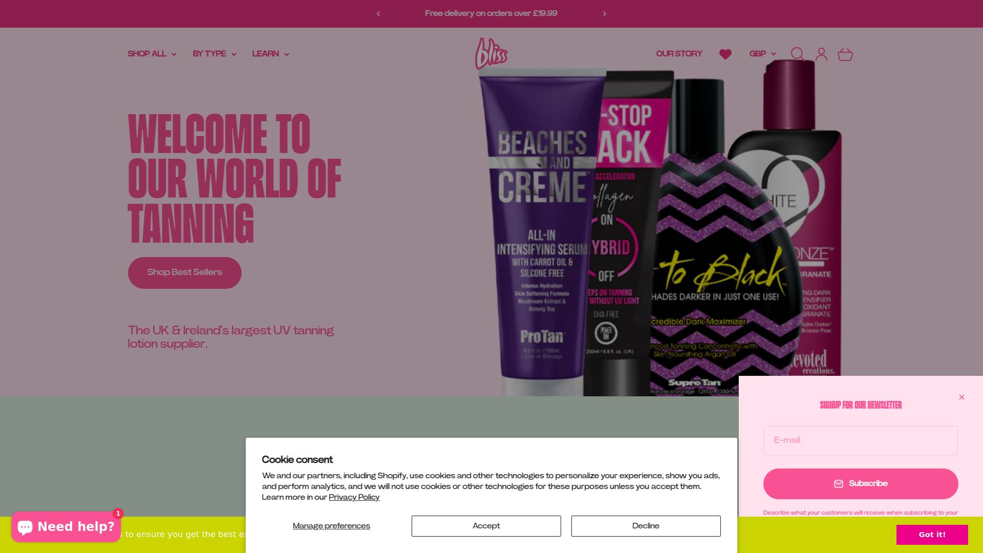 Bliss Direct Website