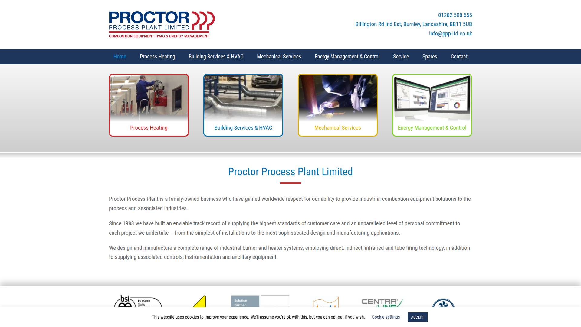 Proctor Process Plant Ltd Website