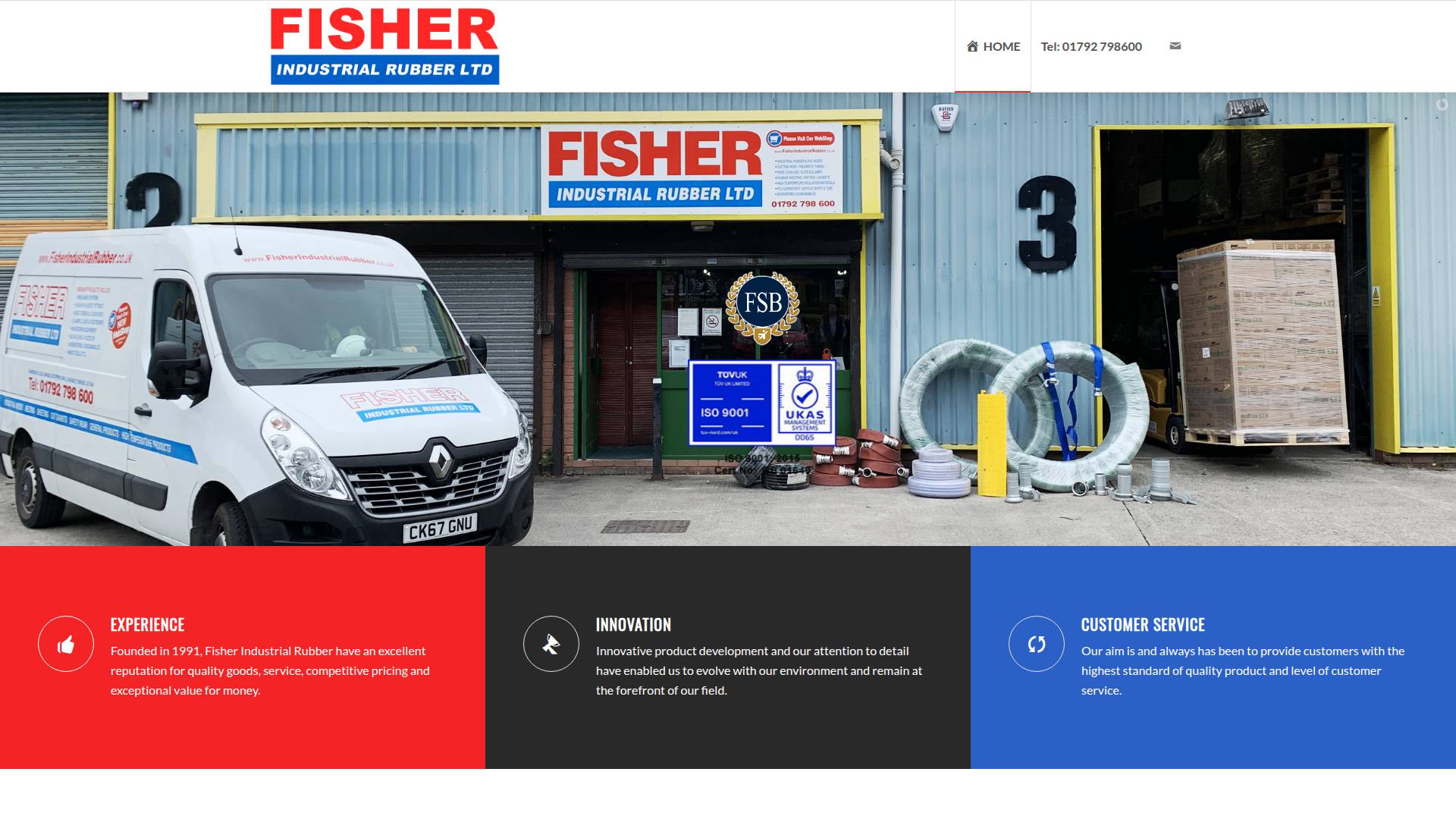 Fisher Industrial Rubber Ltd Website
