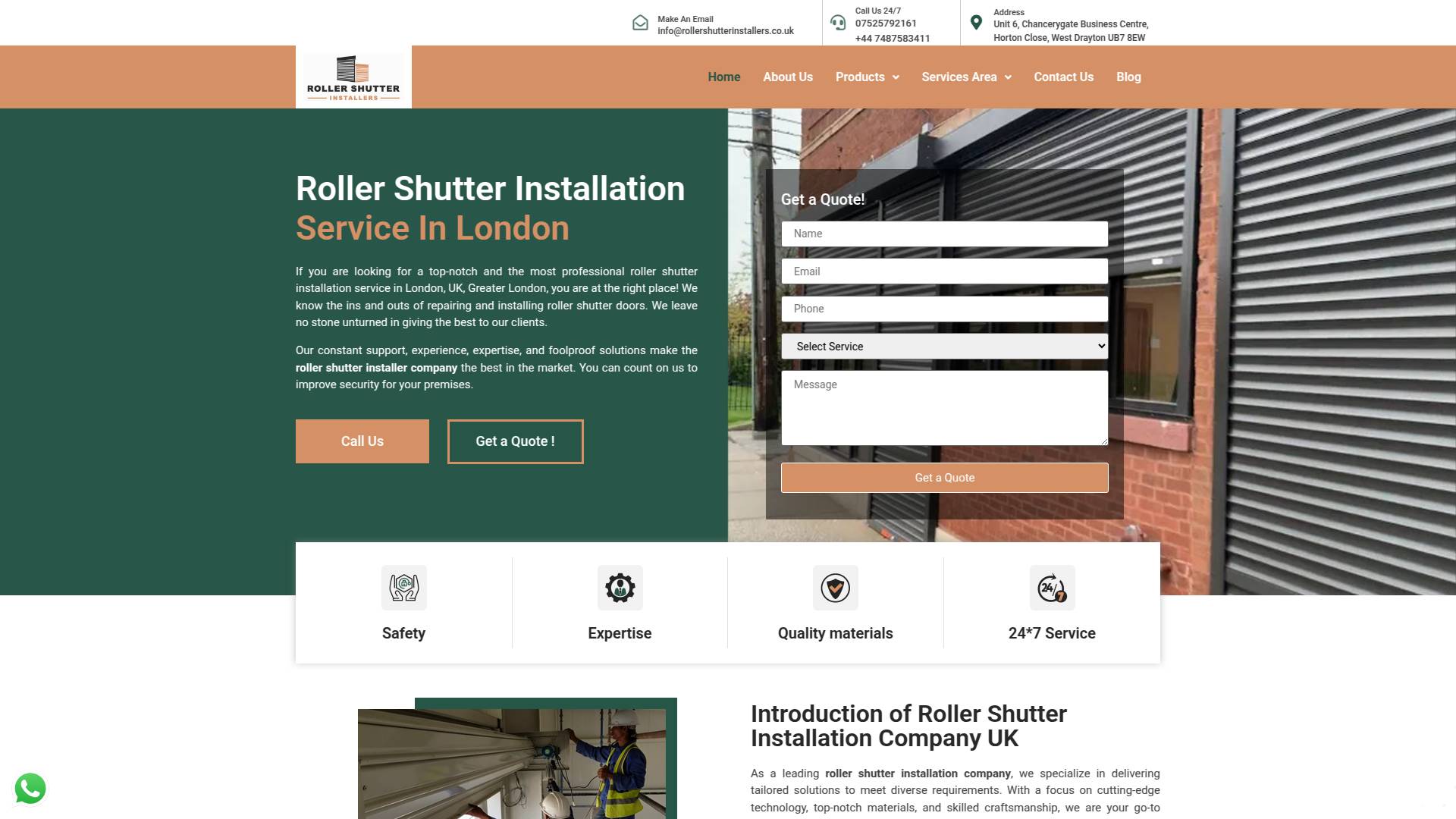 Roller Shutter Installers Website