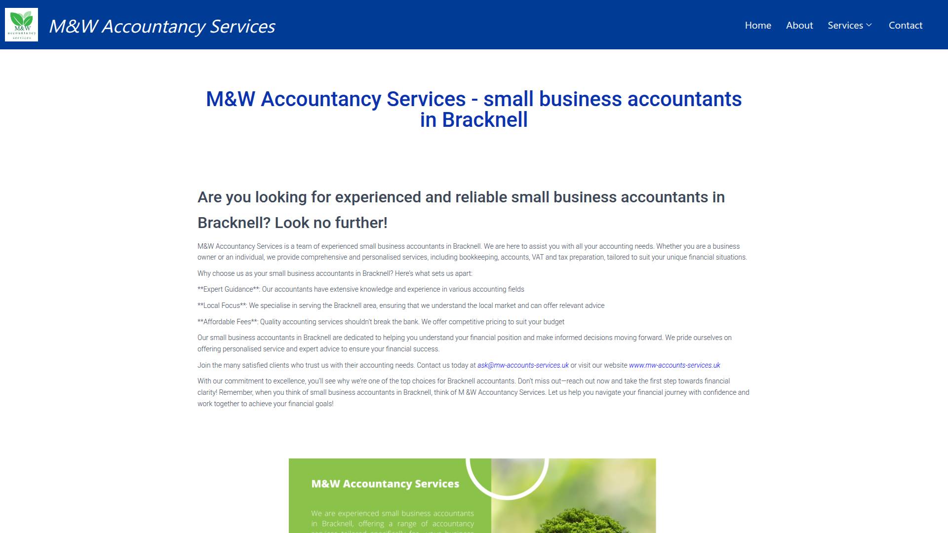 MW Accounting Services Website