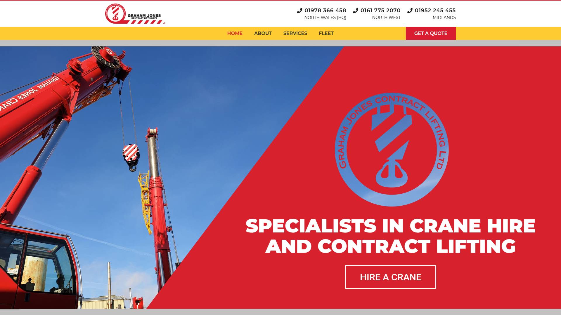 Graham Jones Crane Hire Ltd Website