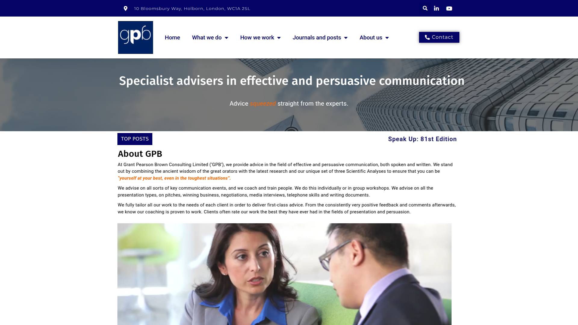 Grant Pearson Brown Consulting Ltd Website