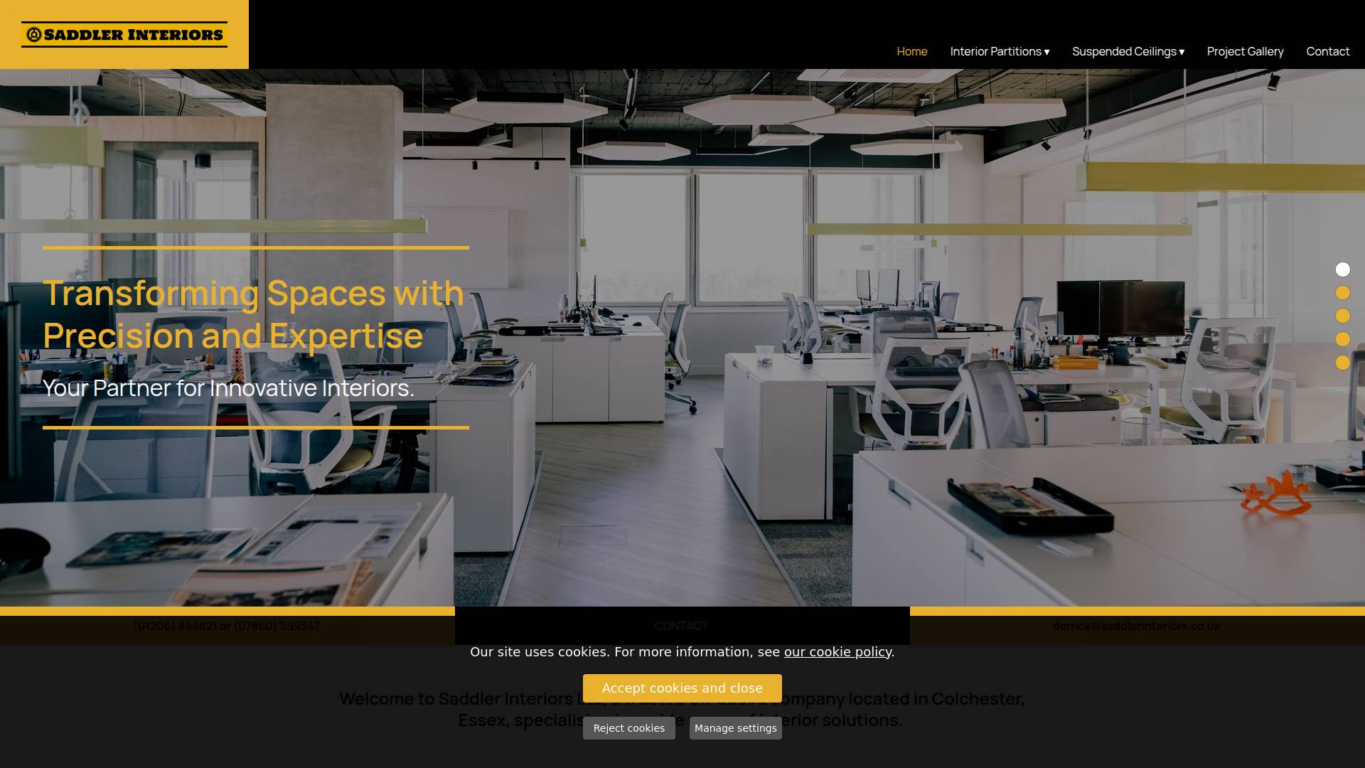 Saddler Interiors Ltd Website