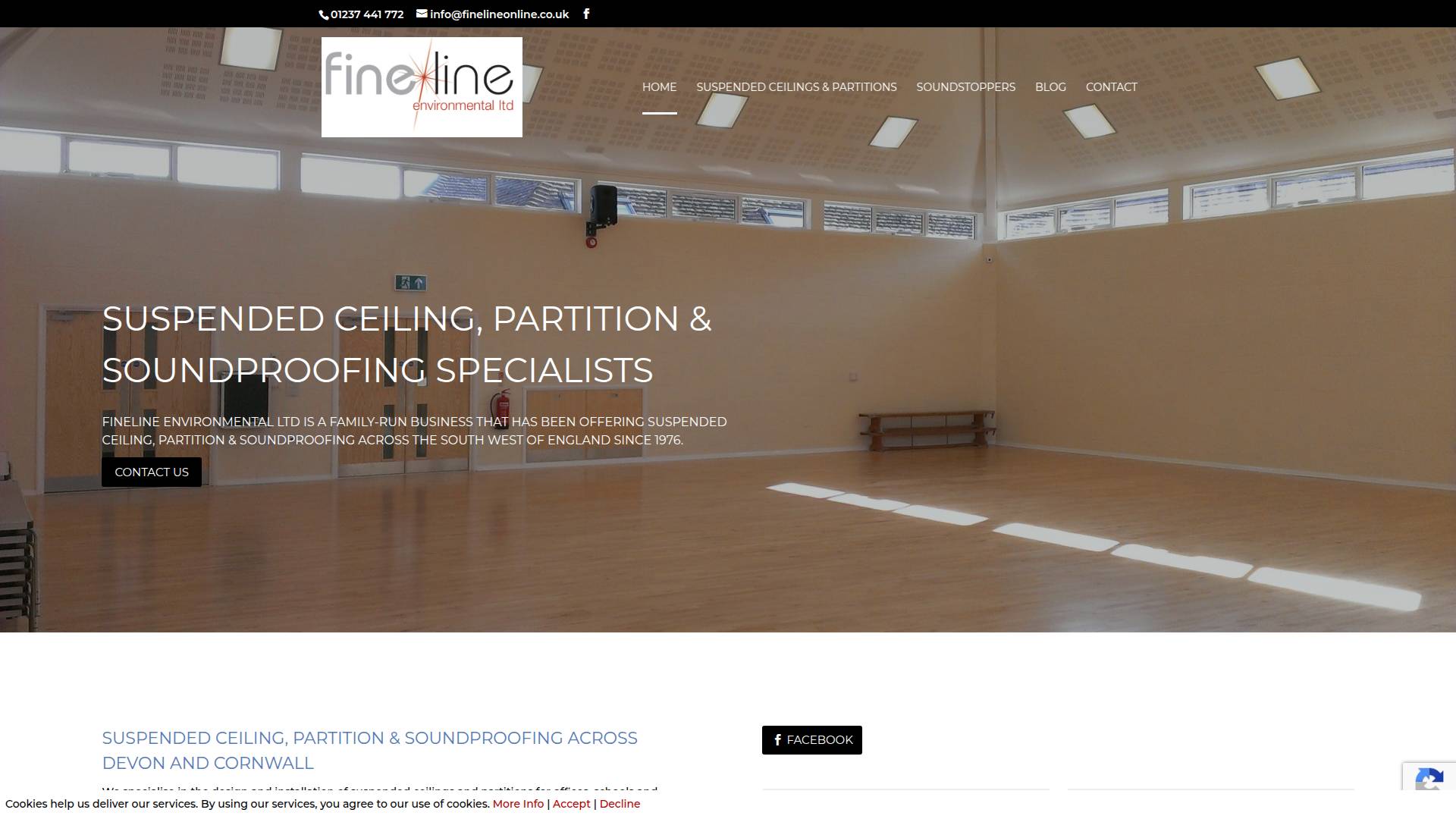 Fine Line Ceilings Website