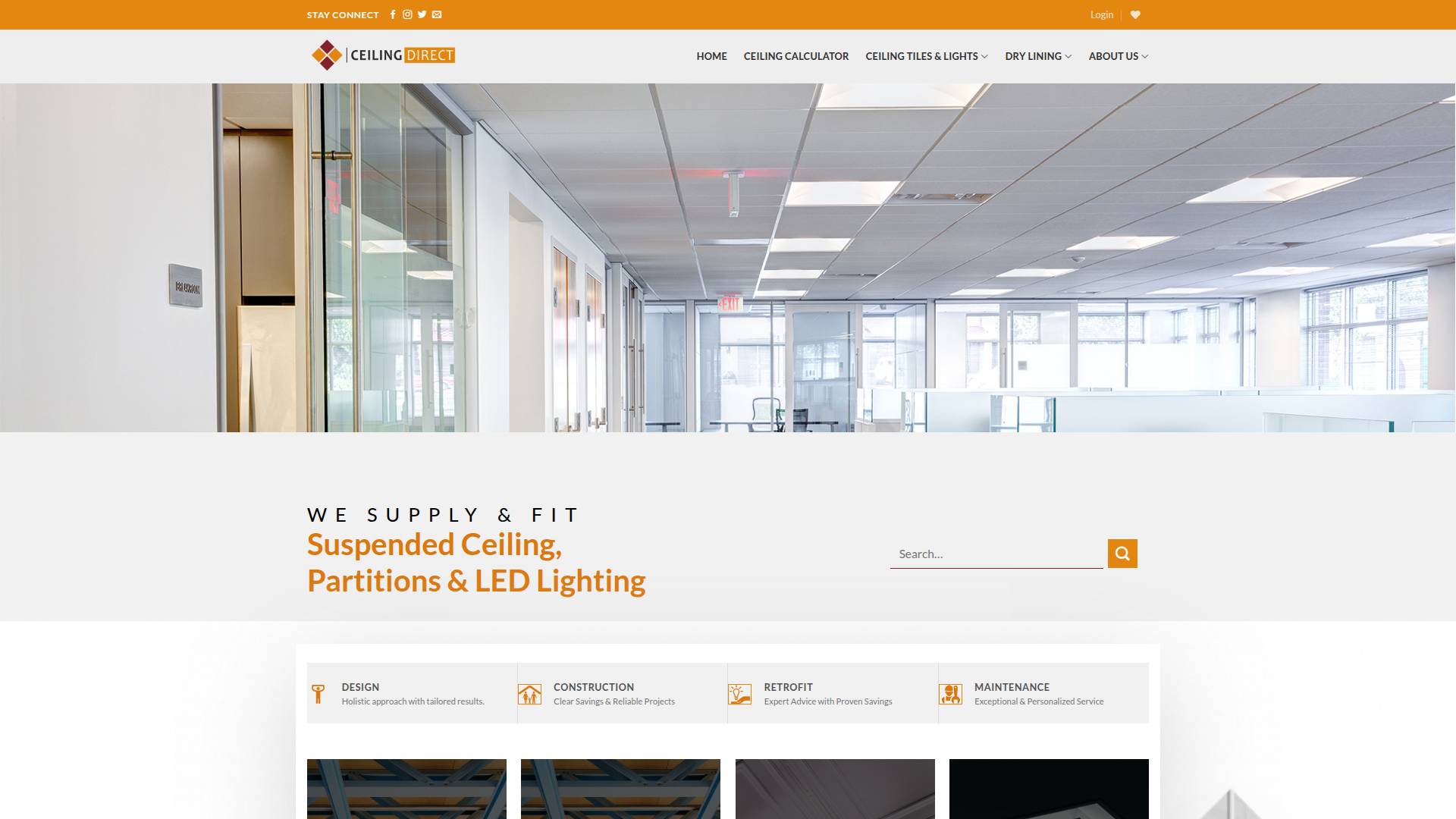 Ceiling Direct Ltd Website