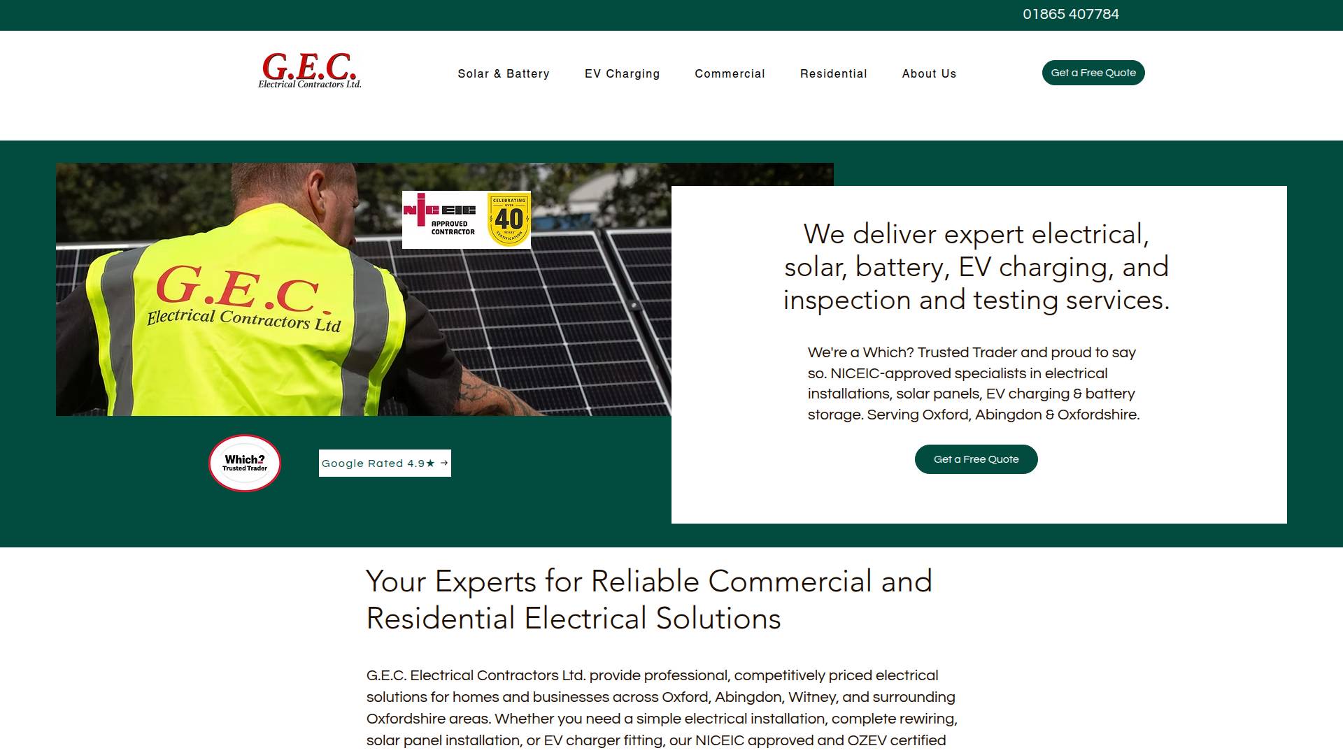 GEC Electrical Contractors Ltd Website