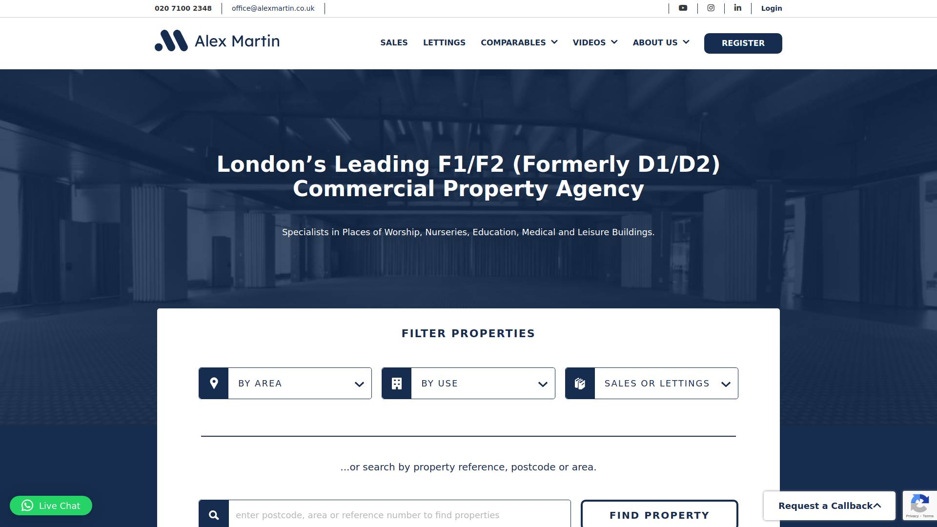 Alex Martin Commercial Website