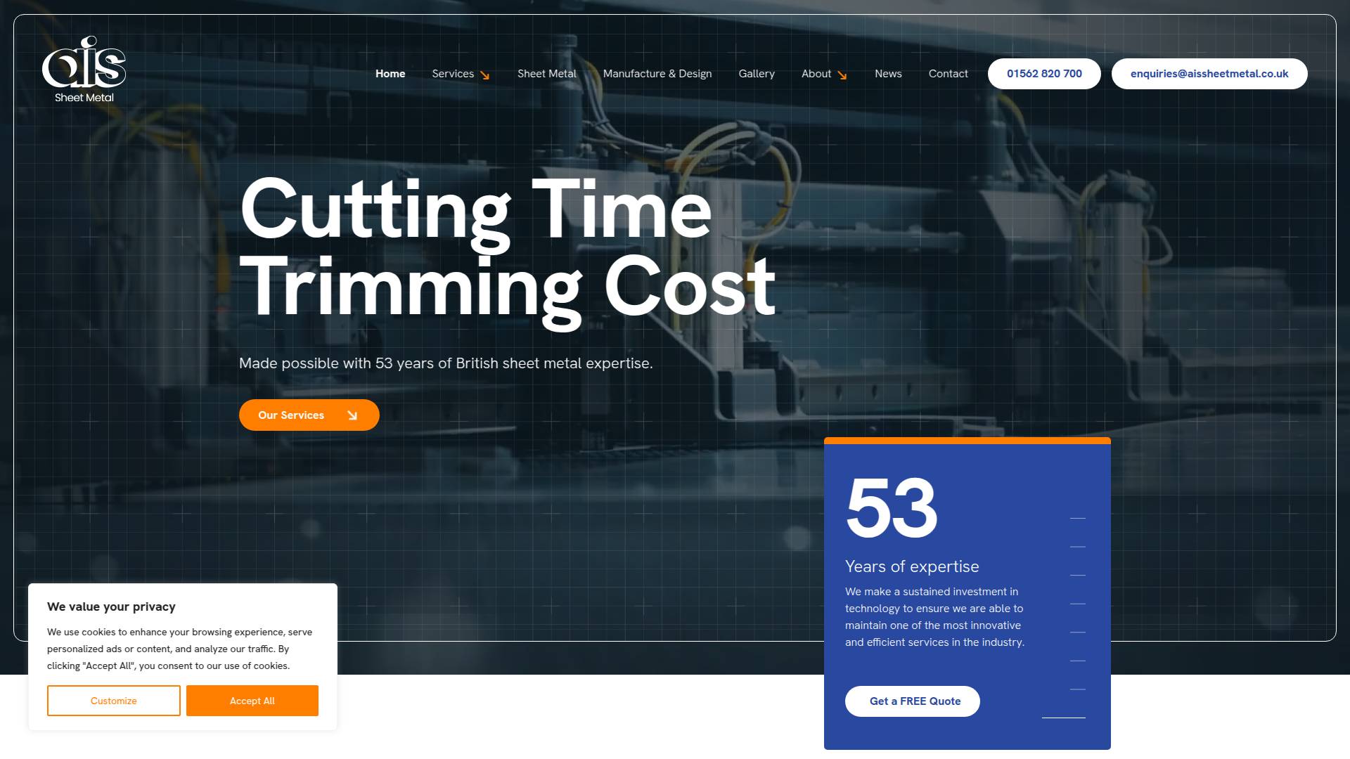 AIS Sheet Metal Ltd Website