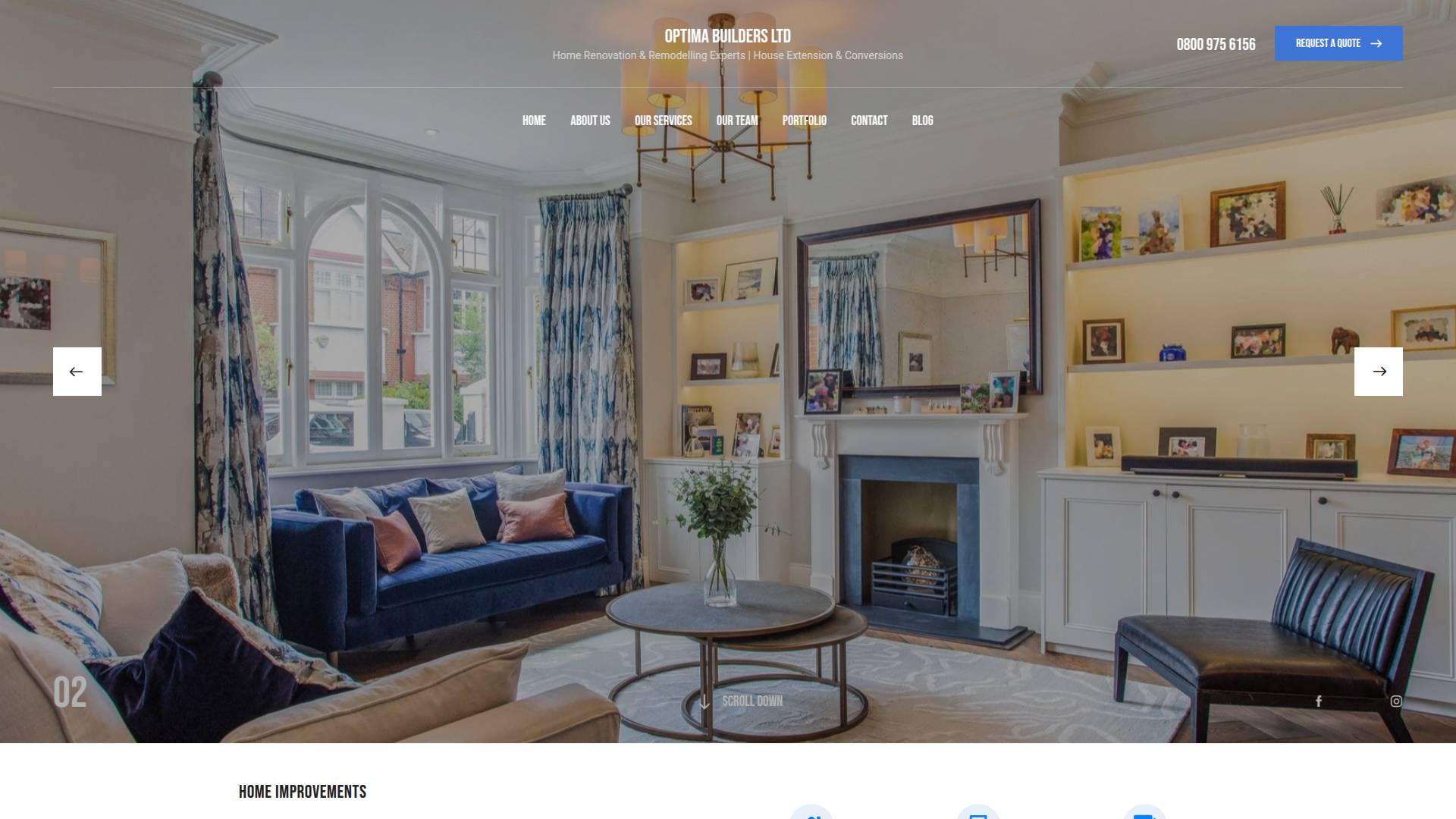 Modern Victorian house living room