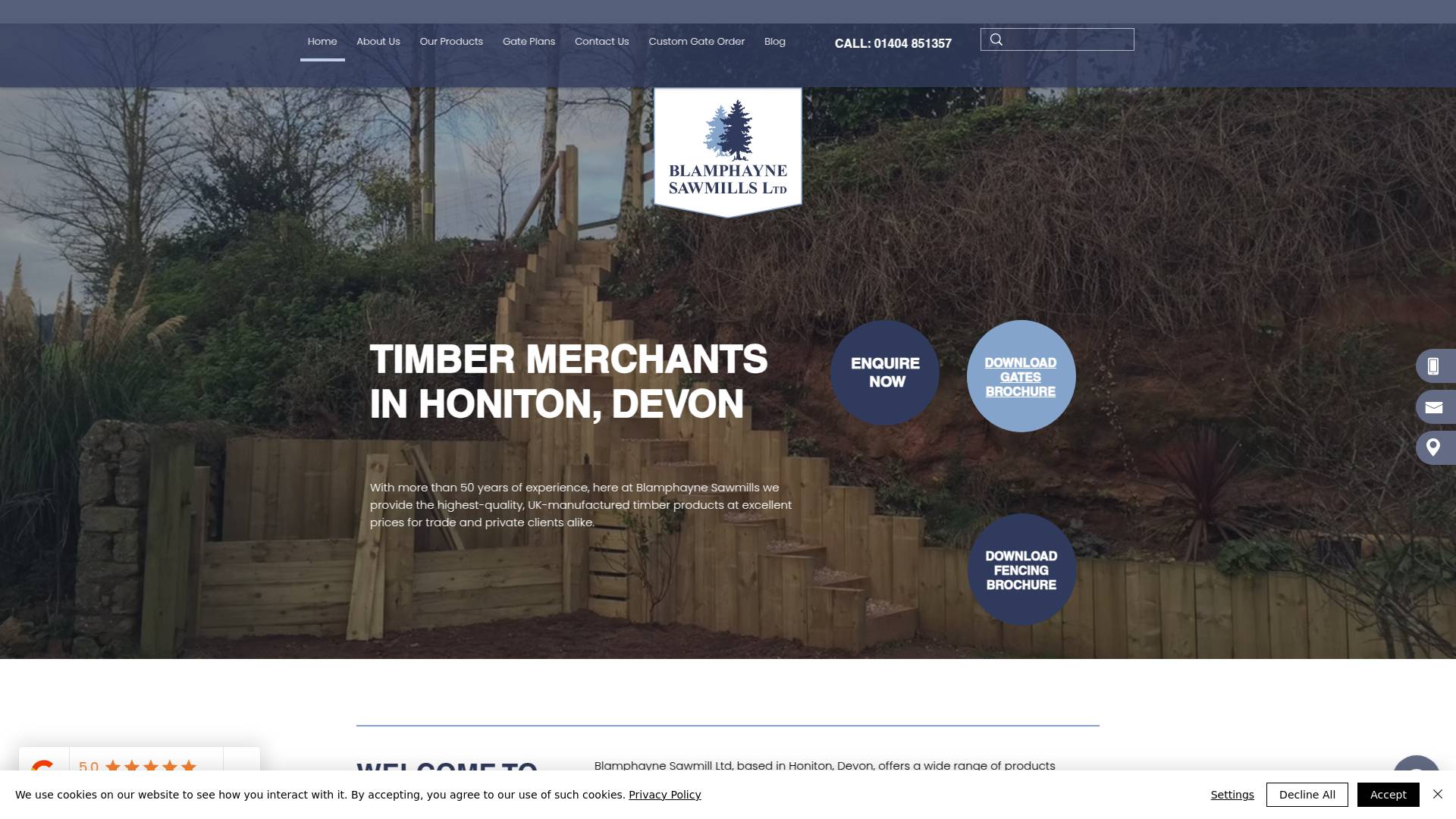Blamphayne Sawmills Ltd Website