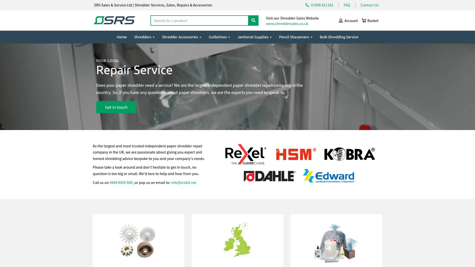 Shredder Repair Website