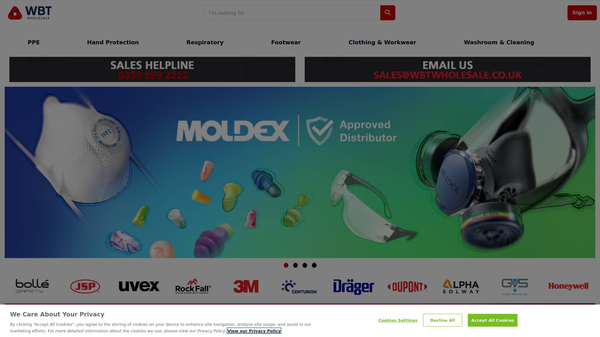 W B T Wholesale Website