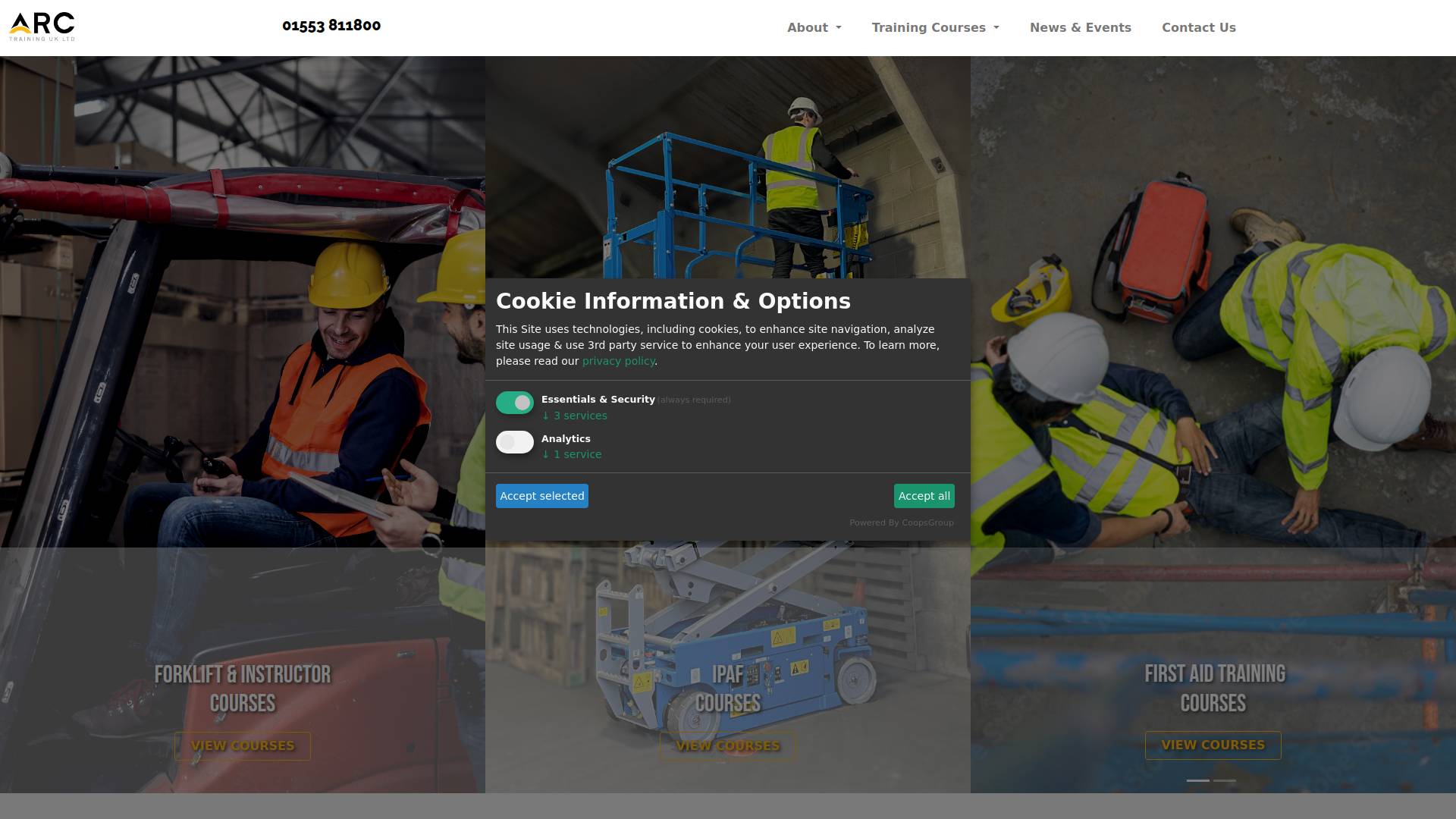 ARC Training (UK) Ltd Website