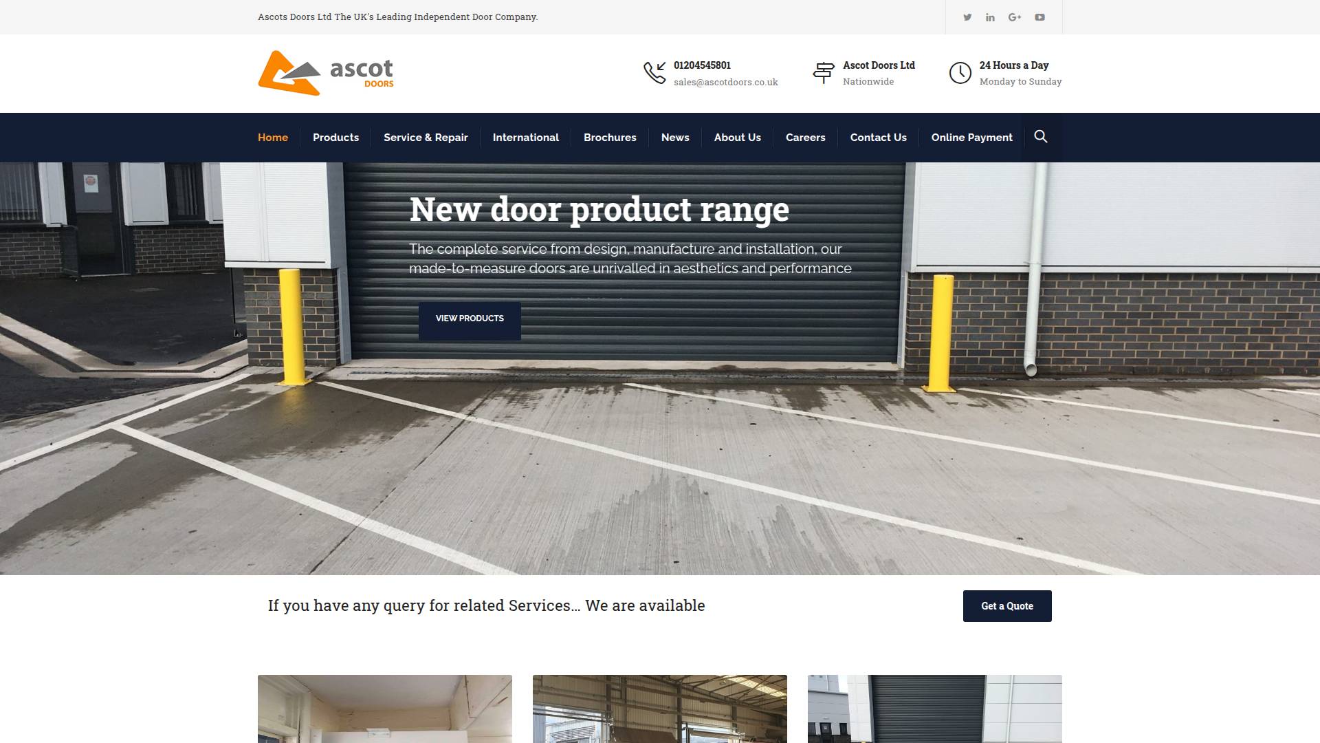 Ascot Doors Website