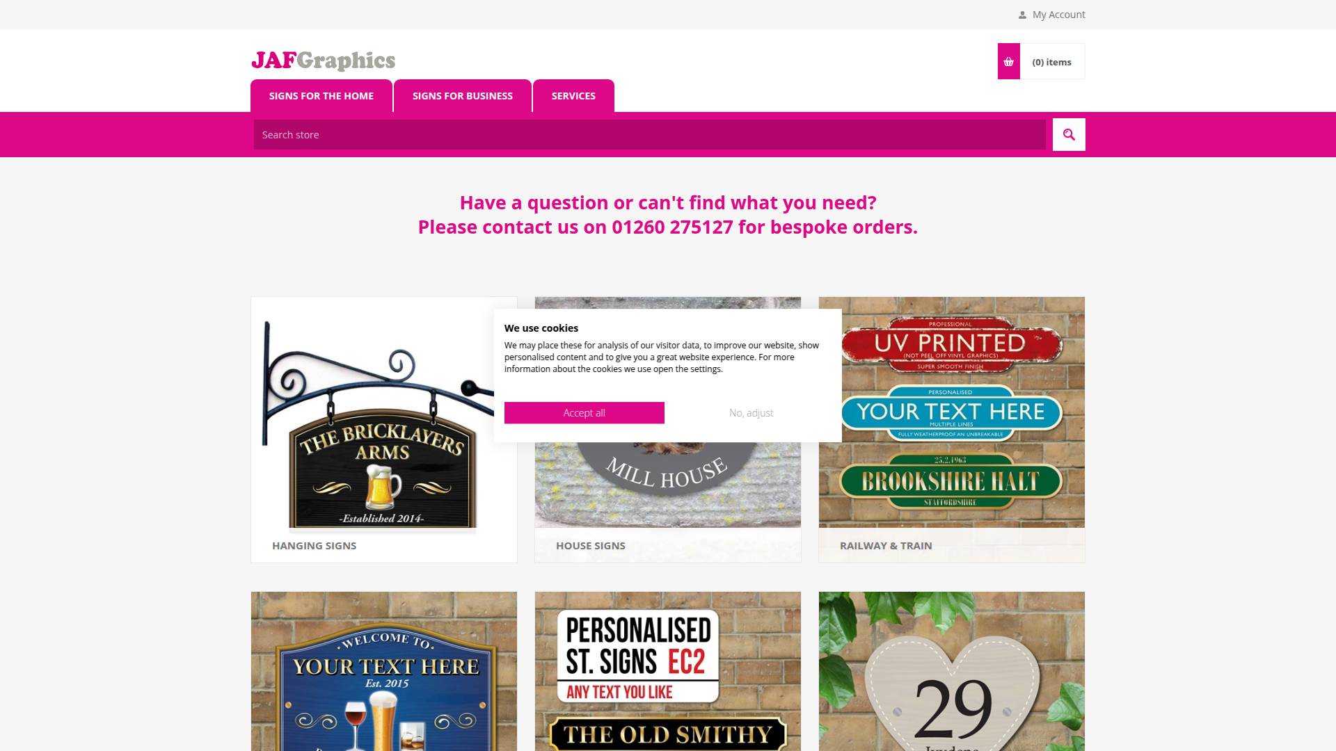 JAF Graphics Ltd Website