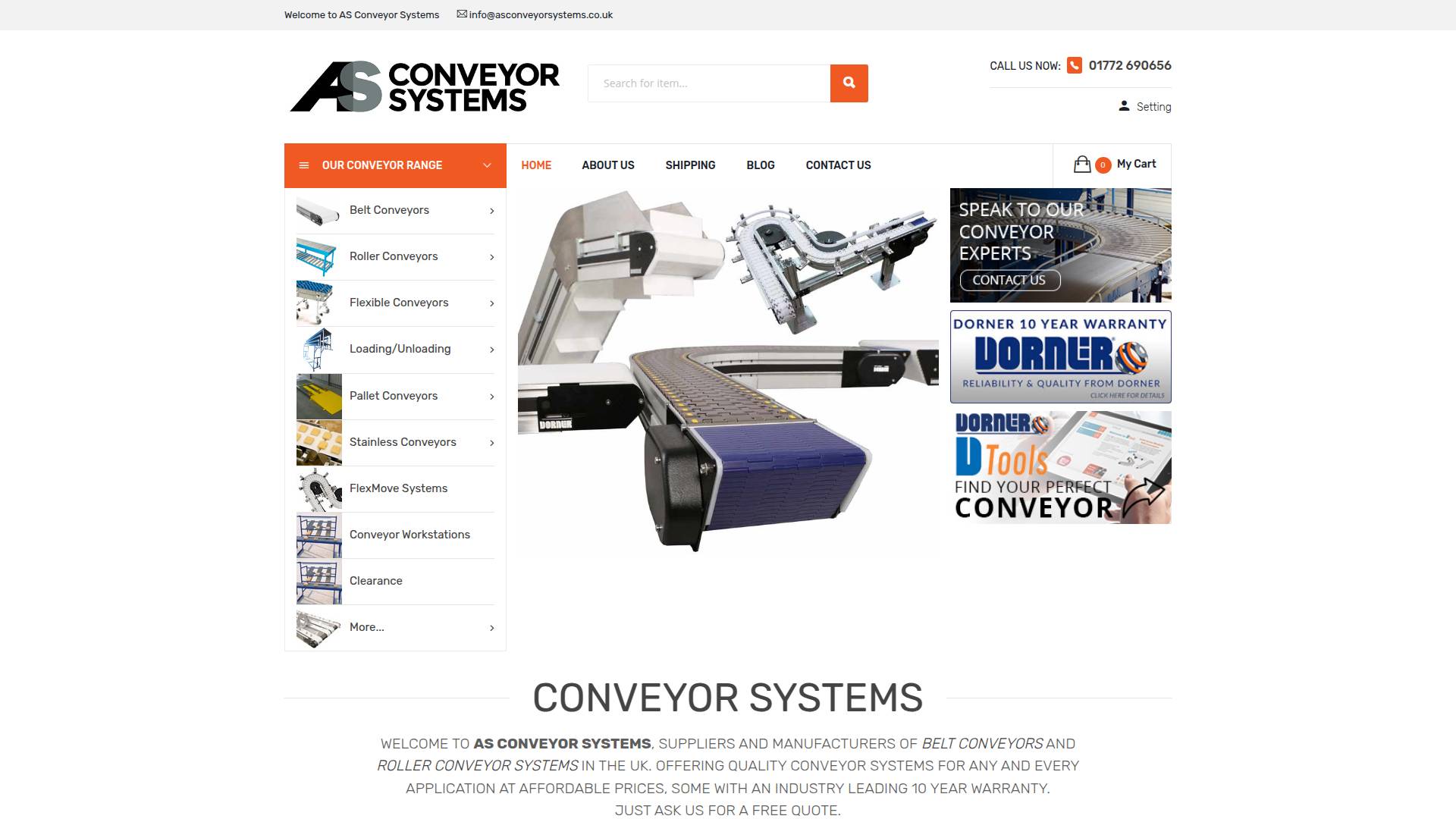 AS Conveyor Systems Website