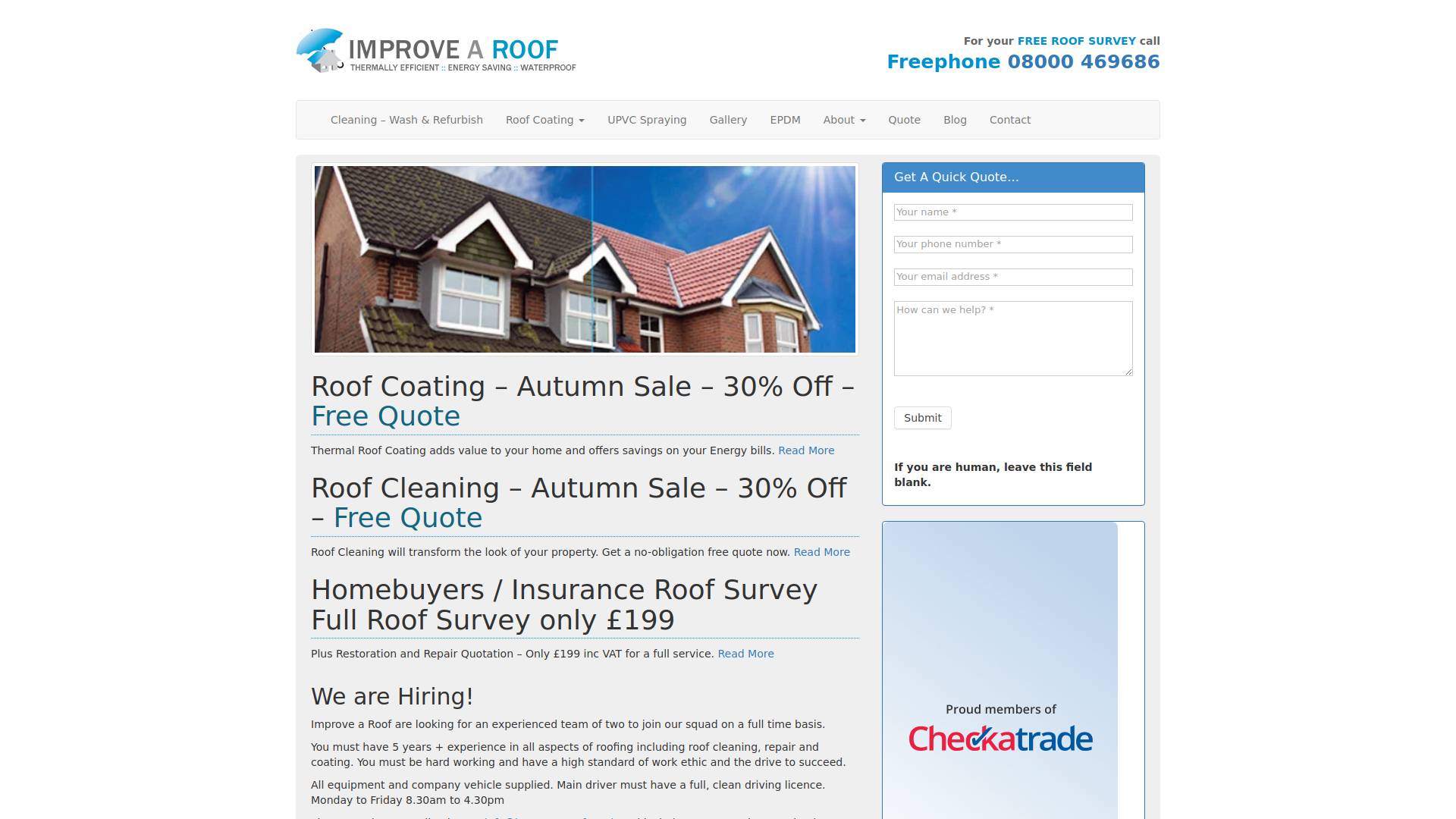 Improve a Roof Website