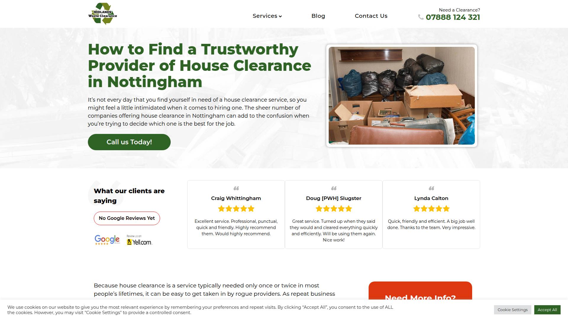 Midlands Waste Clearance Nottingham Website