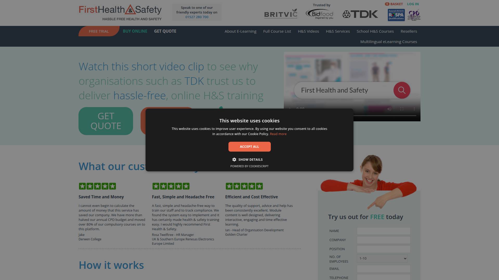 First Health and Safety Website