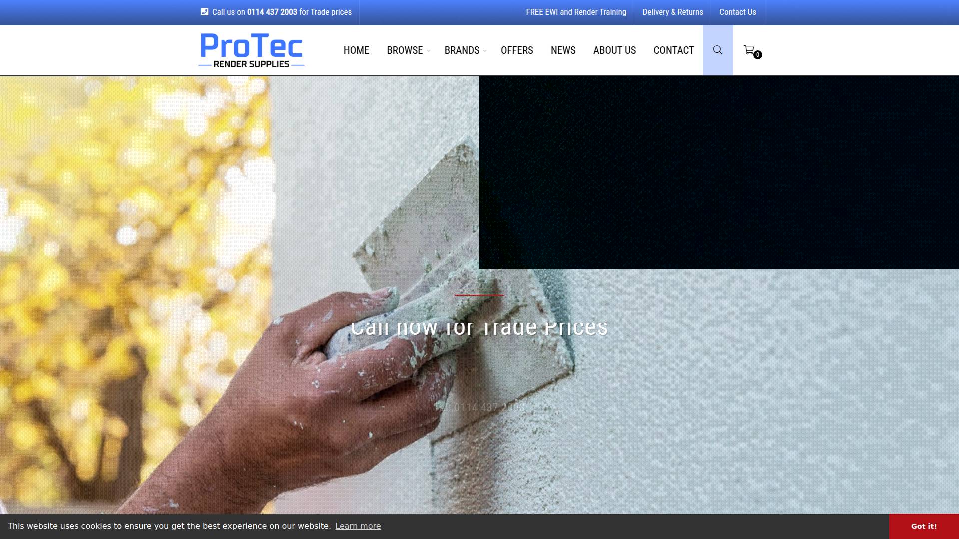 ProTec Render Supplies Ltd Website
