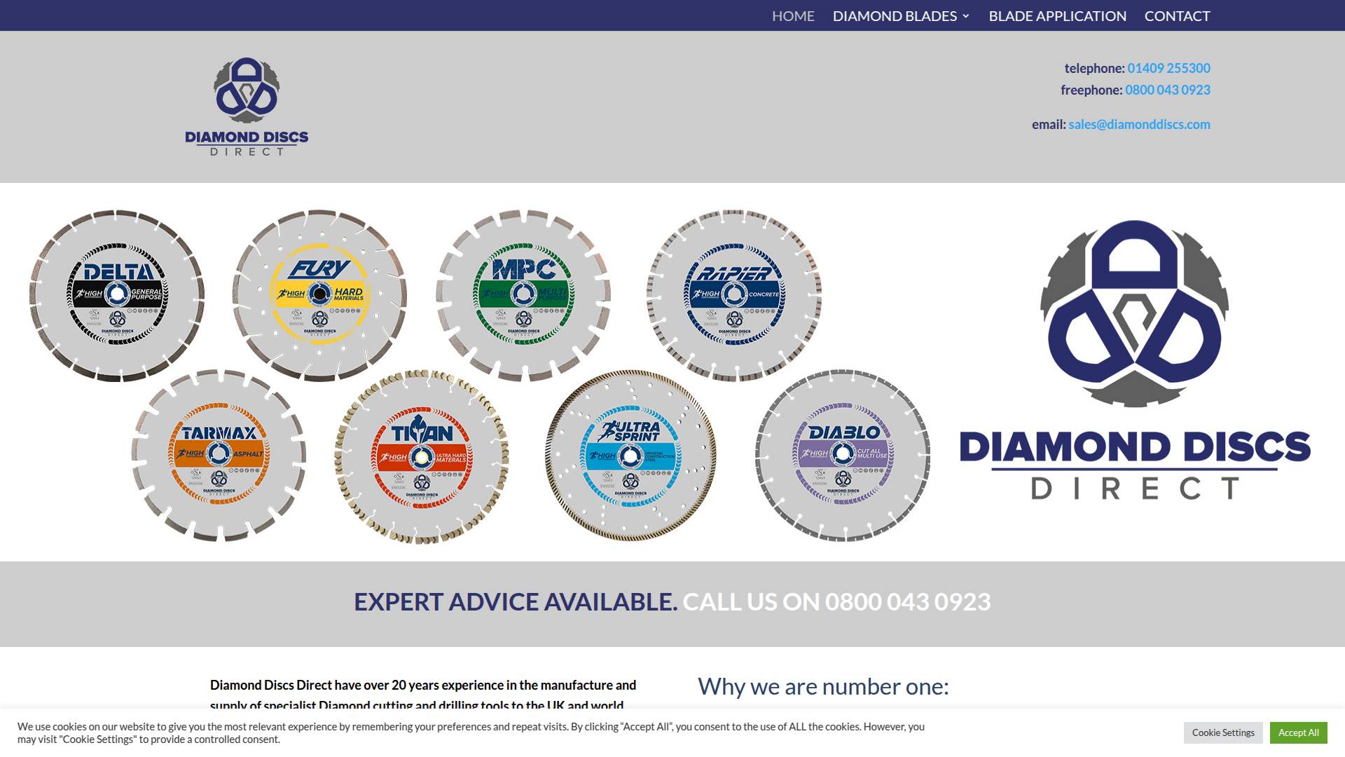 Diamond Discs Direct Website