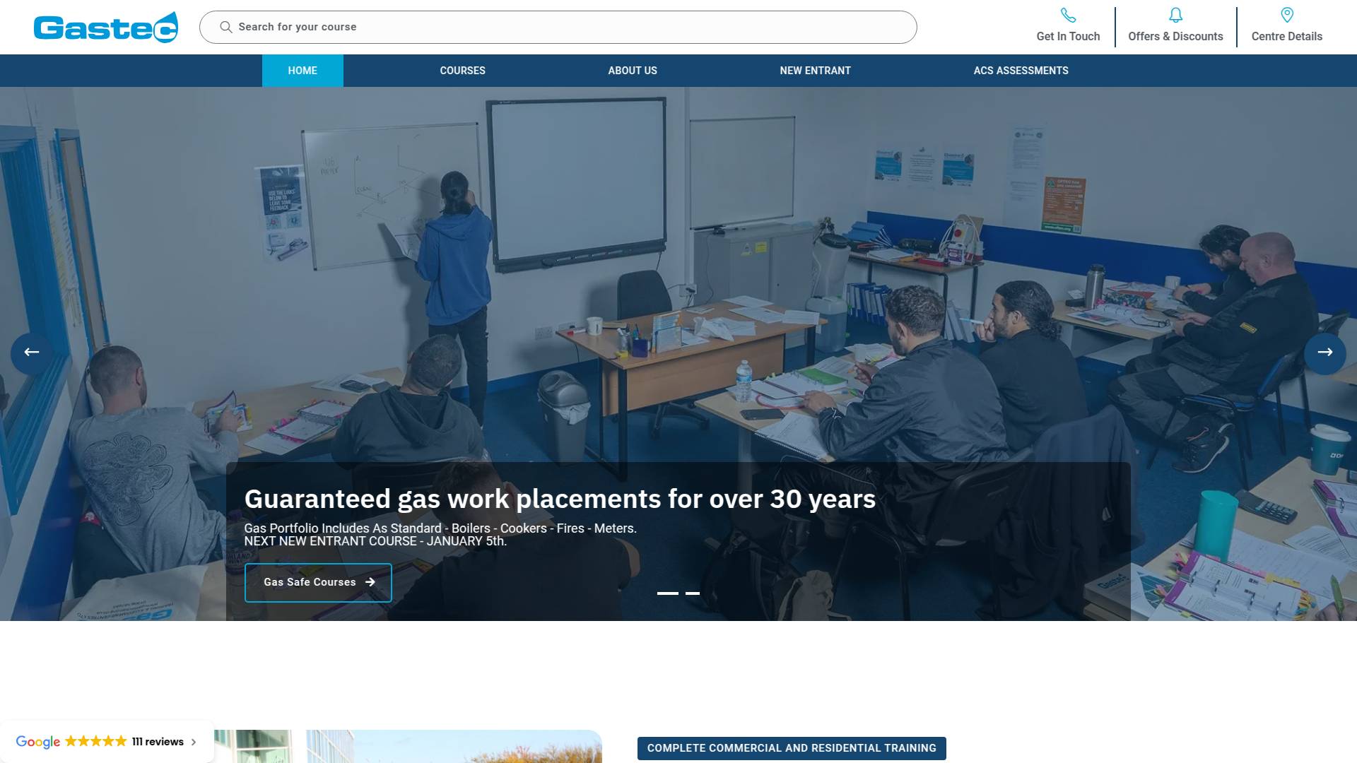 Gastec Training & Assessments Centres Ltd Website