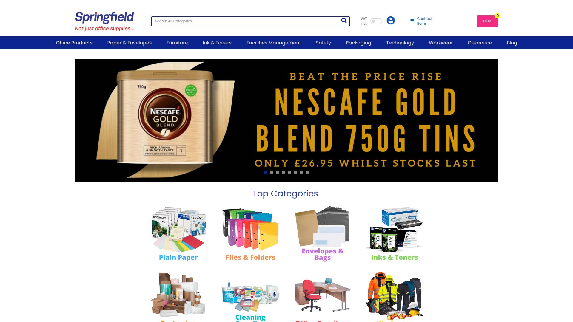 Springfield Business Supplies Ltd Website