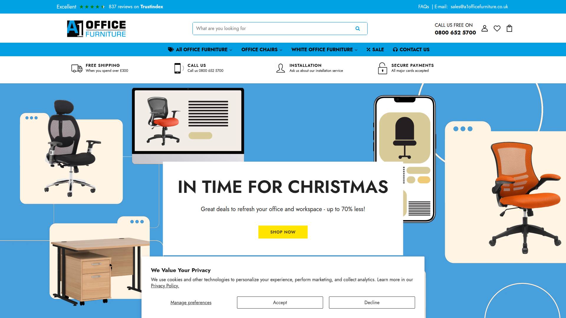 A1 Office furniture  Website