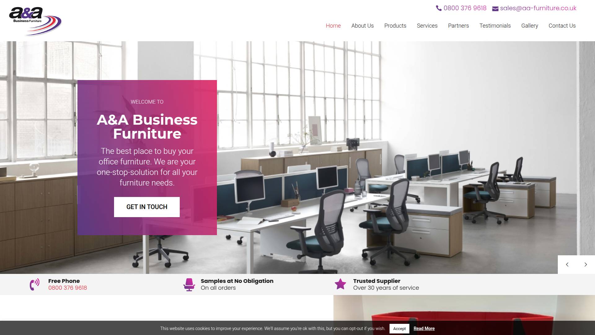 AA Business Furniture Website