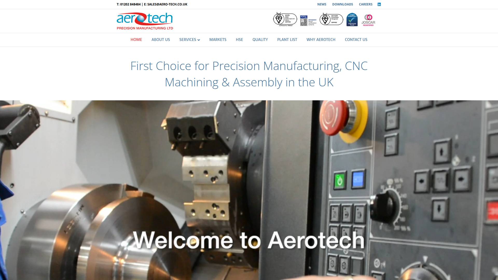 Aerotech Precision Manufacturing Ltd Website