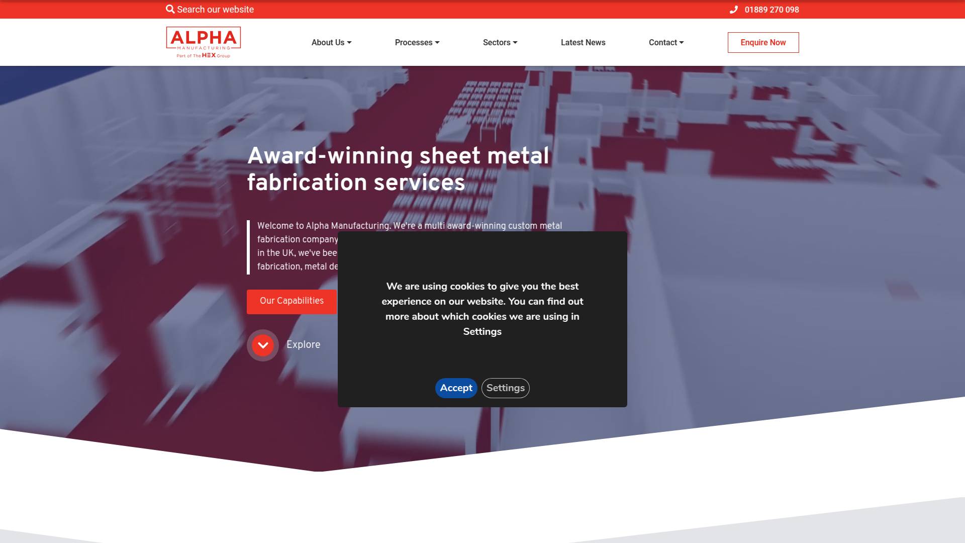 Alpha Manufacturing Ltd Website