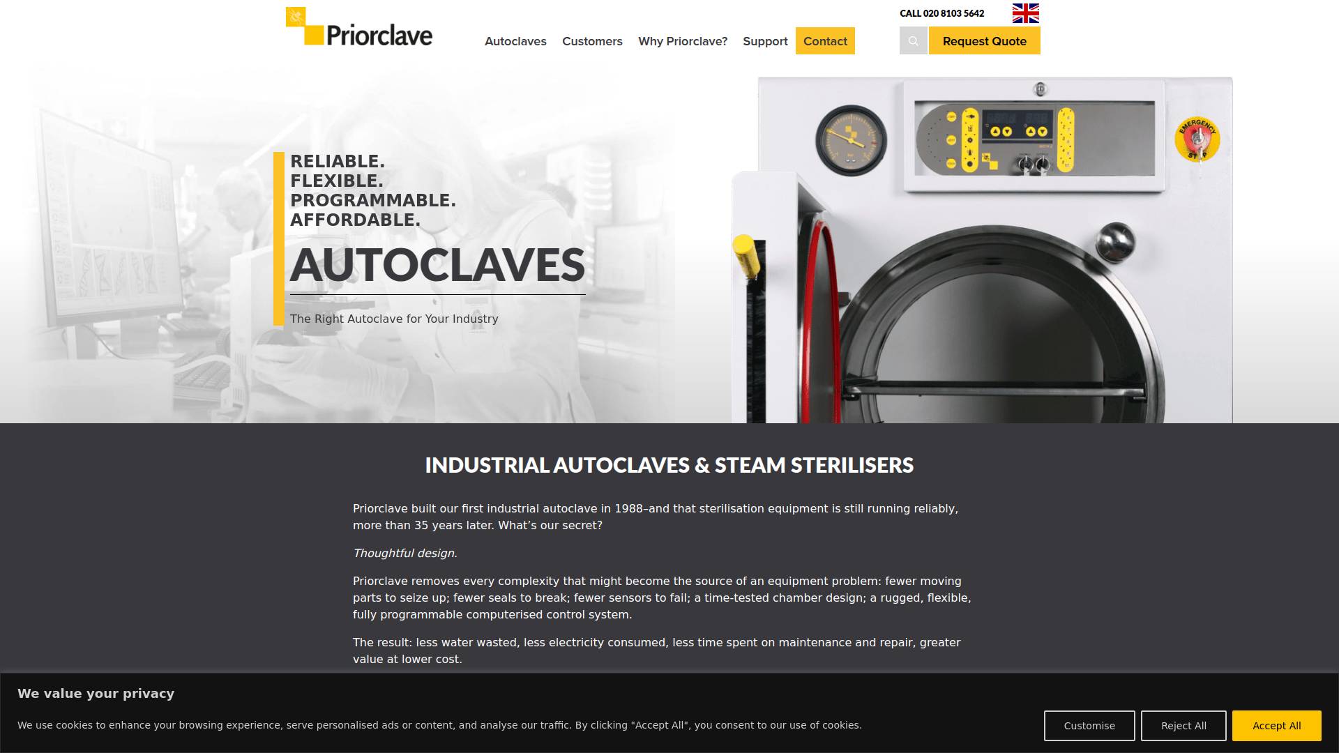 Priorclave Ltd Website
