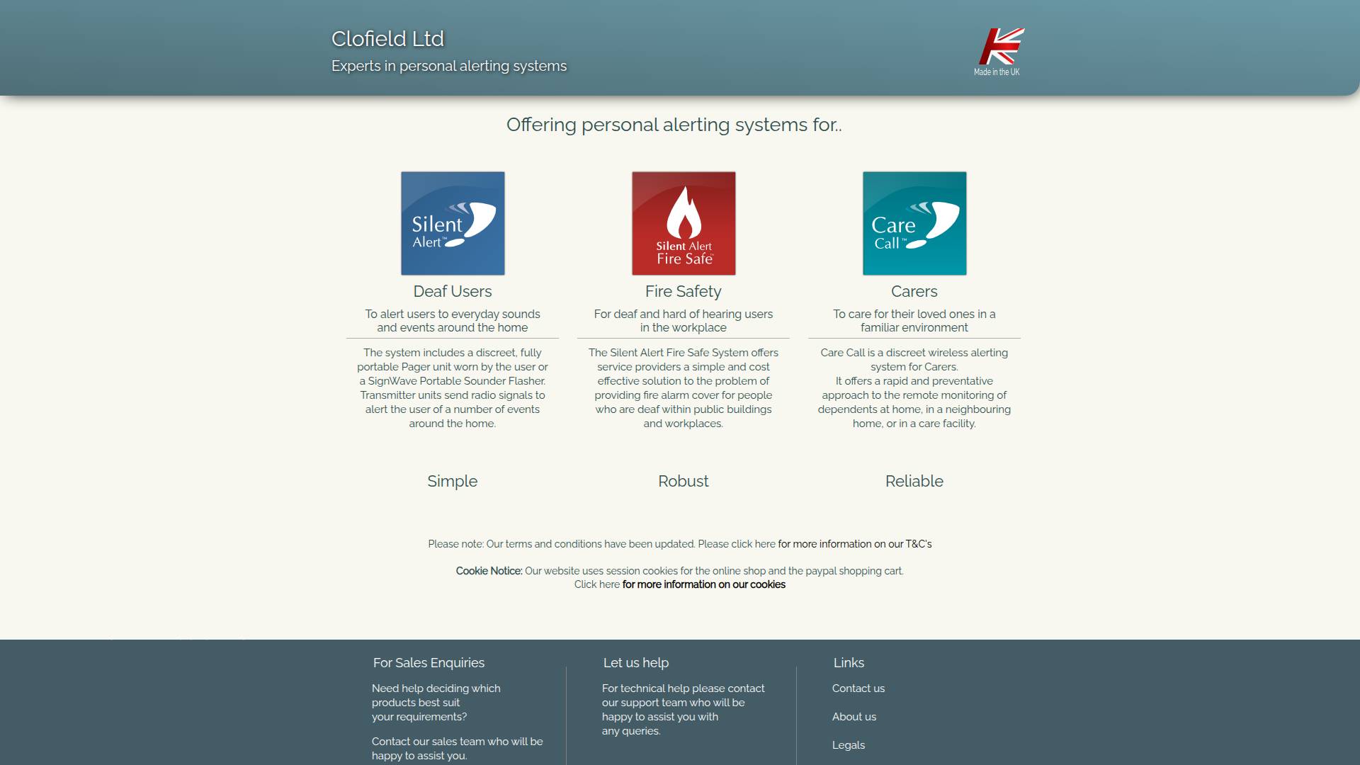 Clofield Ltd Website