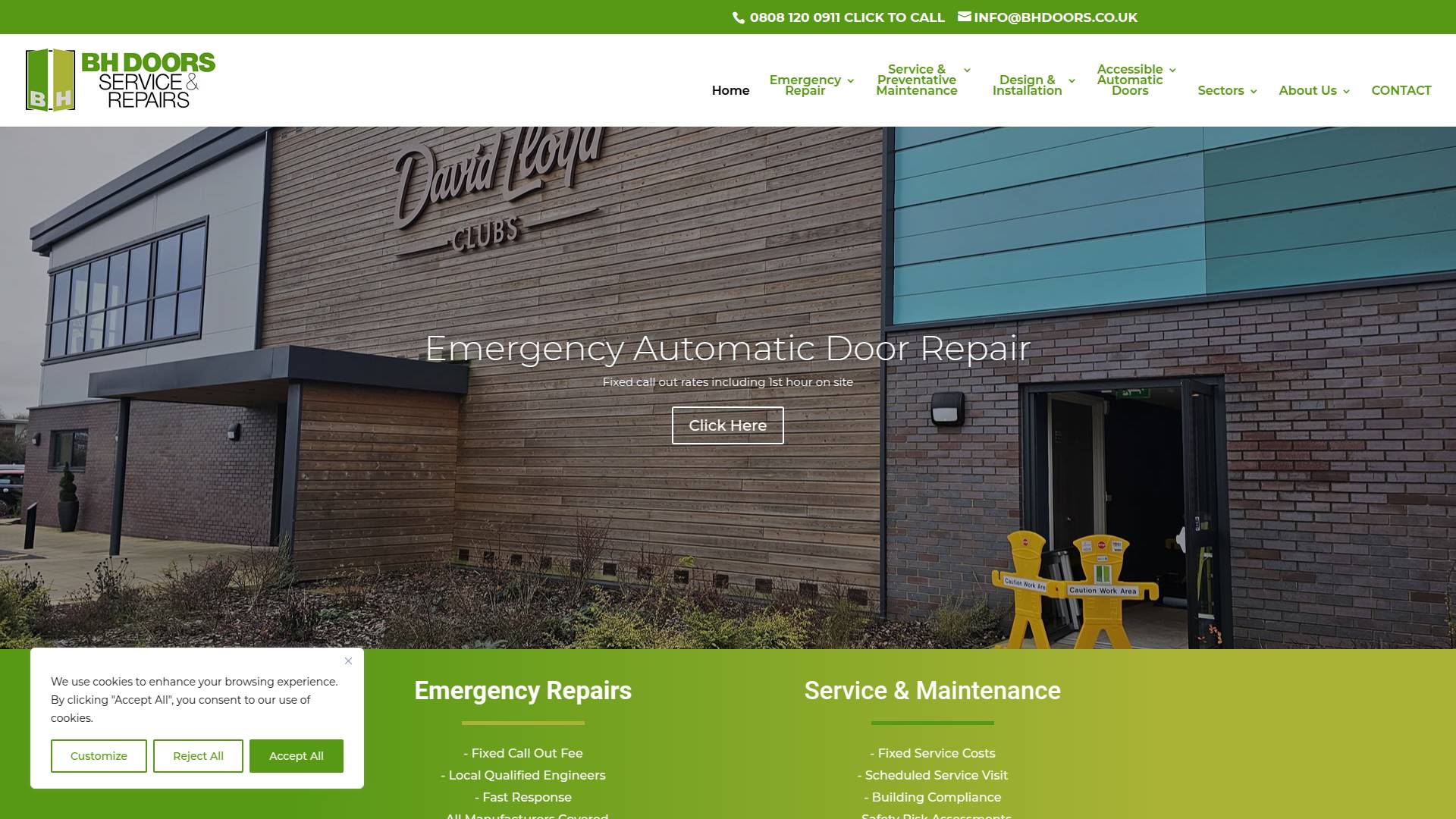 BH Doors & Engineering Ltd Website