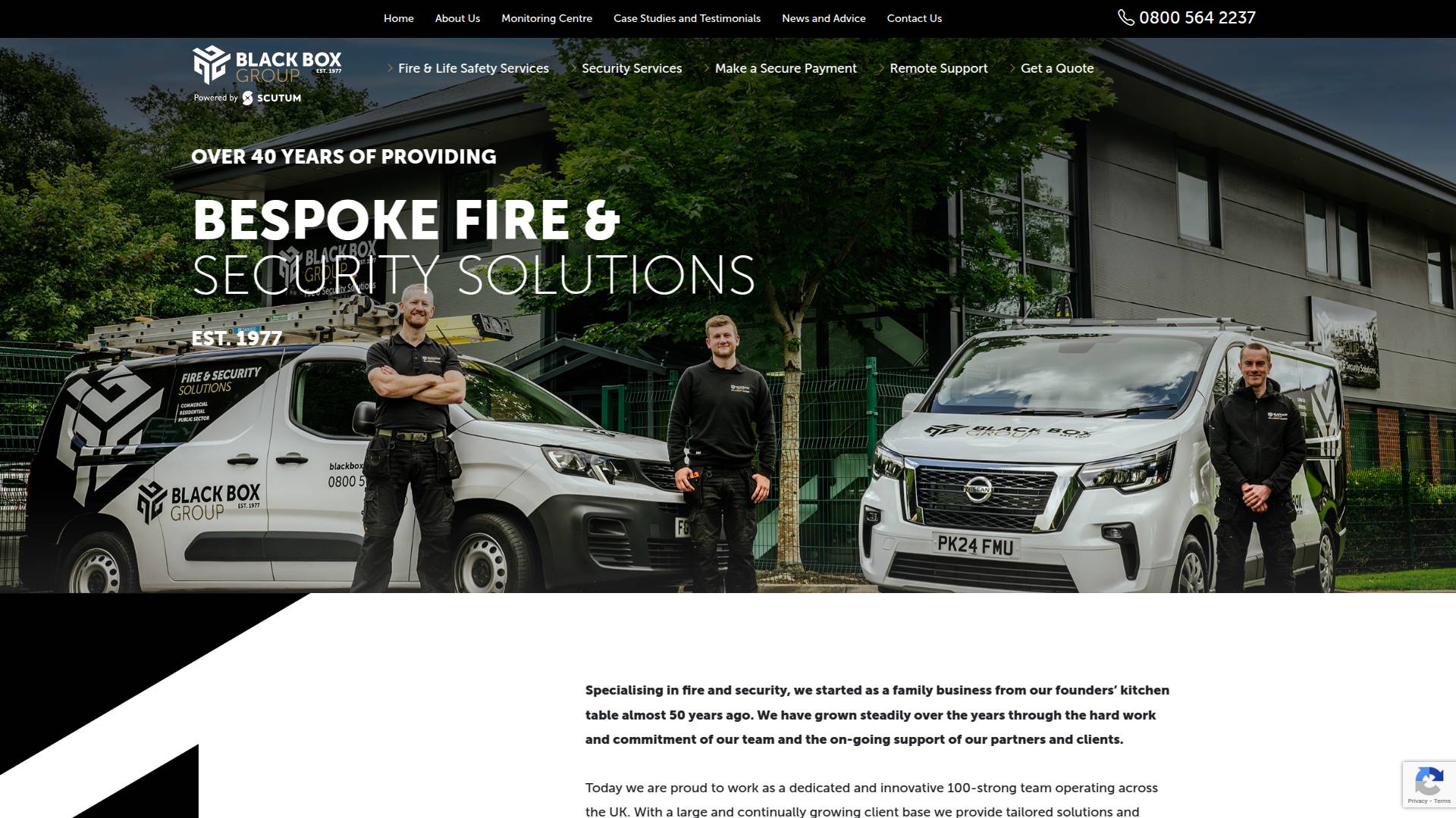 Black Box Security Alarm Systems Ltd Website