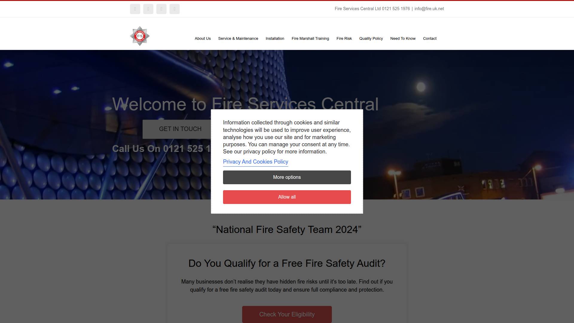 Fire Services Central Ltd Website