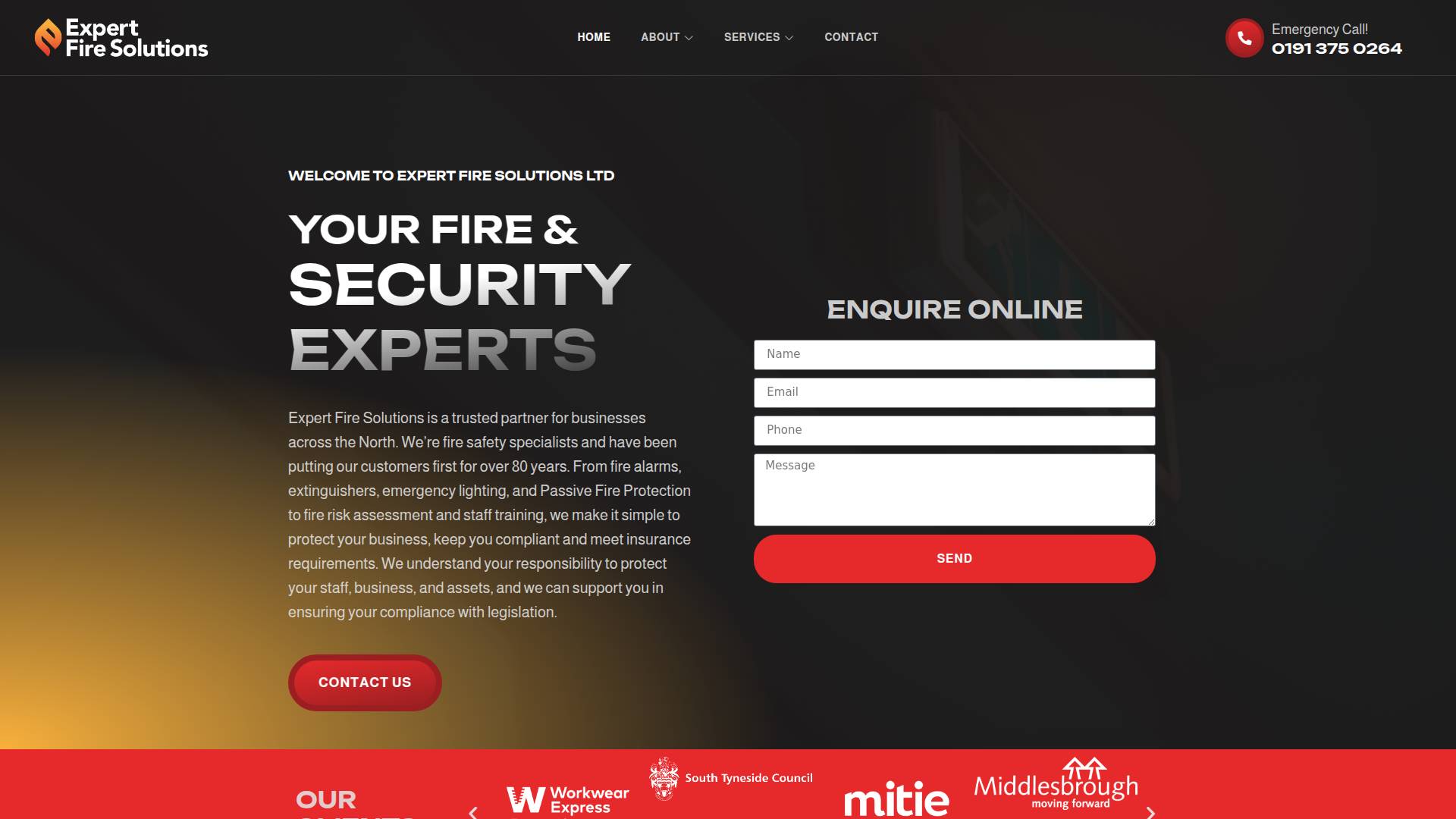 Expert Fire Solutions Website