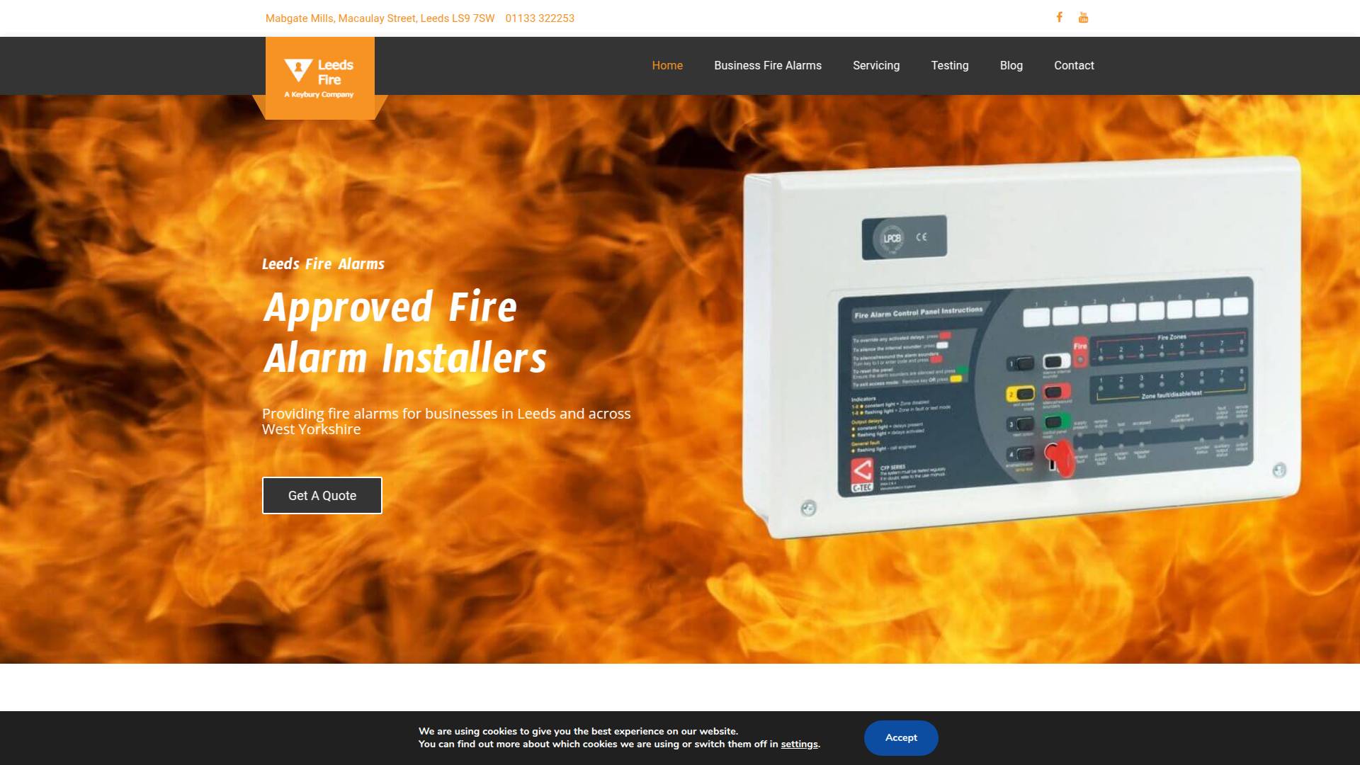 Fire Alarm Leeds Website