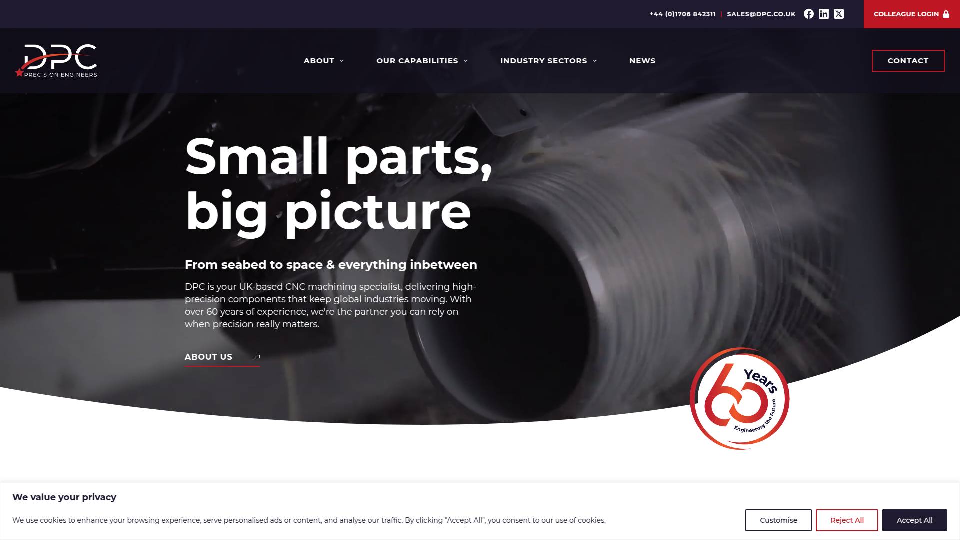 Dawson Precision Components Ltd Website