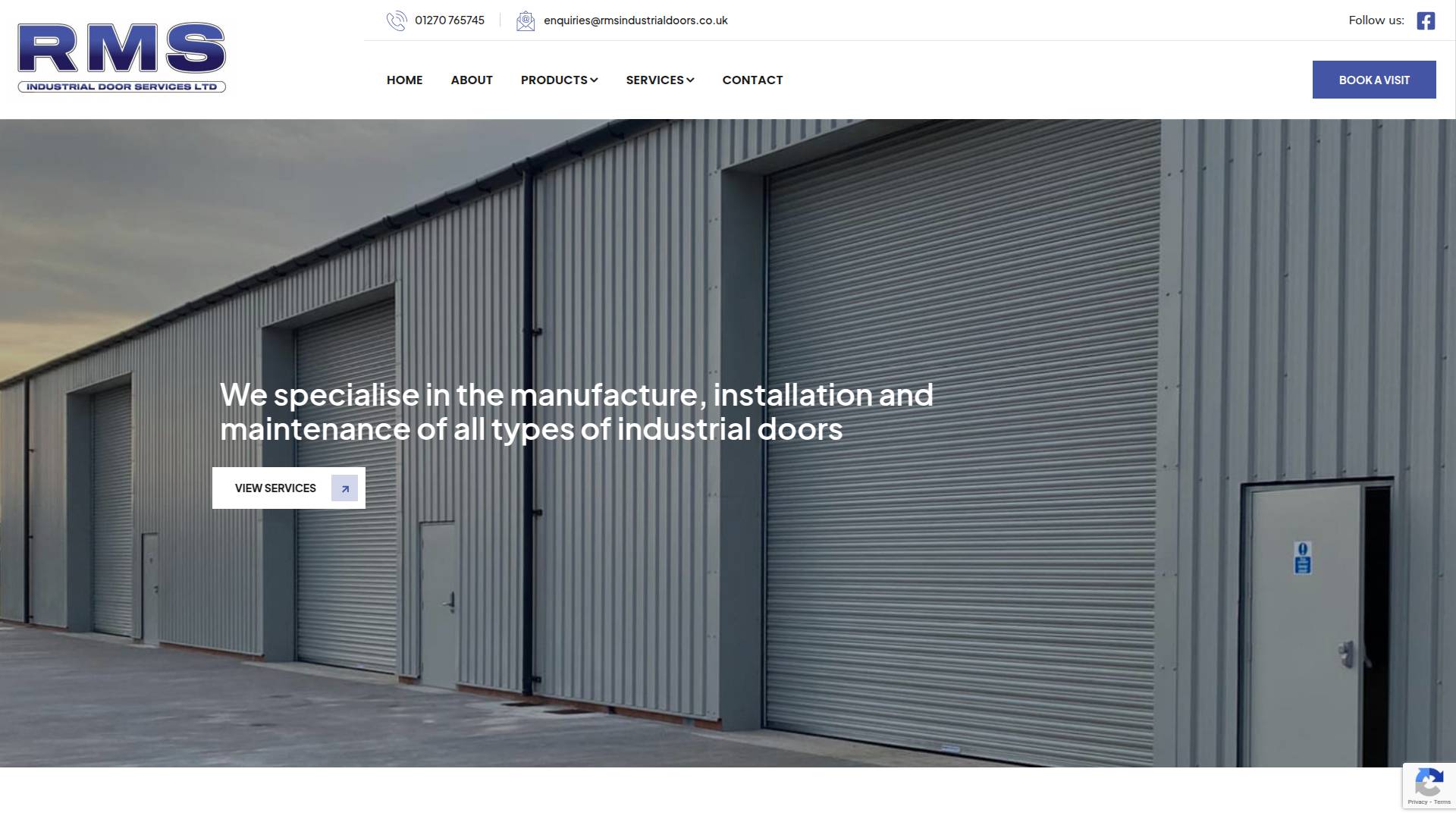 RMS Industrial Door Services Website