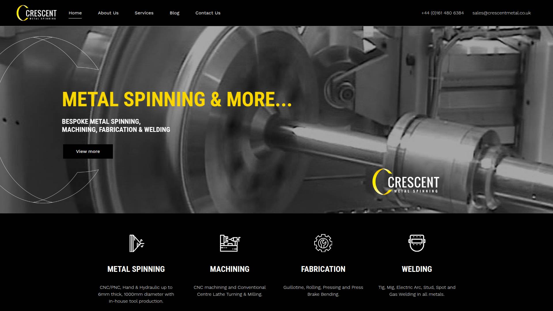 Crescent Metal Spinning Co Ltd. Website